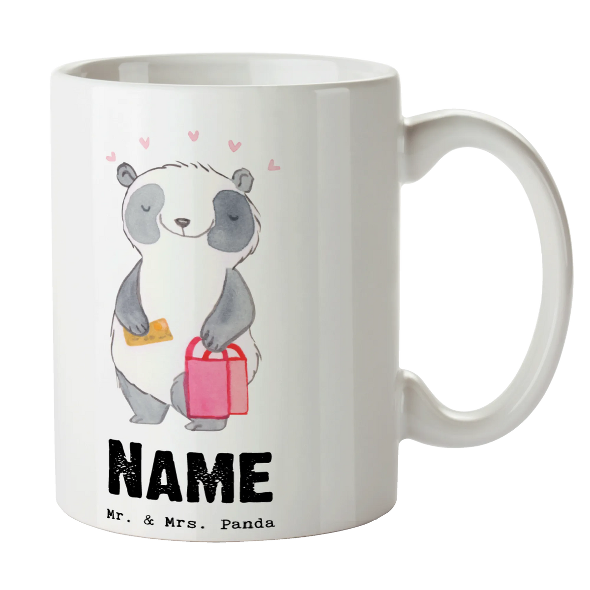 Personalised cup panda Best shopping partner in the world for, thank you, gift, giving, birthday, birthday present, gift idea, souvenir, make you happy, gift tip, friend, girlfriend, queen, bff, shopping, shopping queen, partner, Shopping partner, best, company
