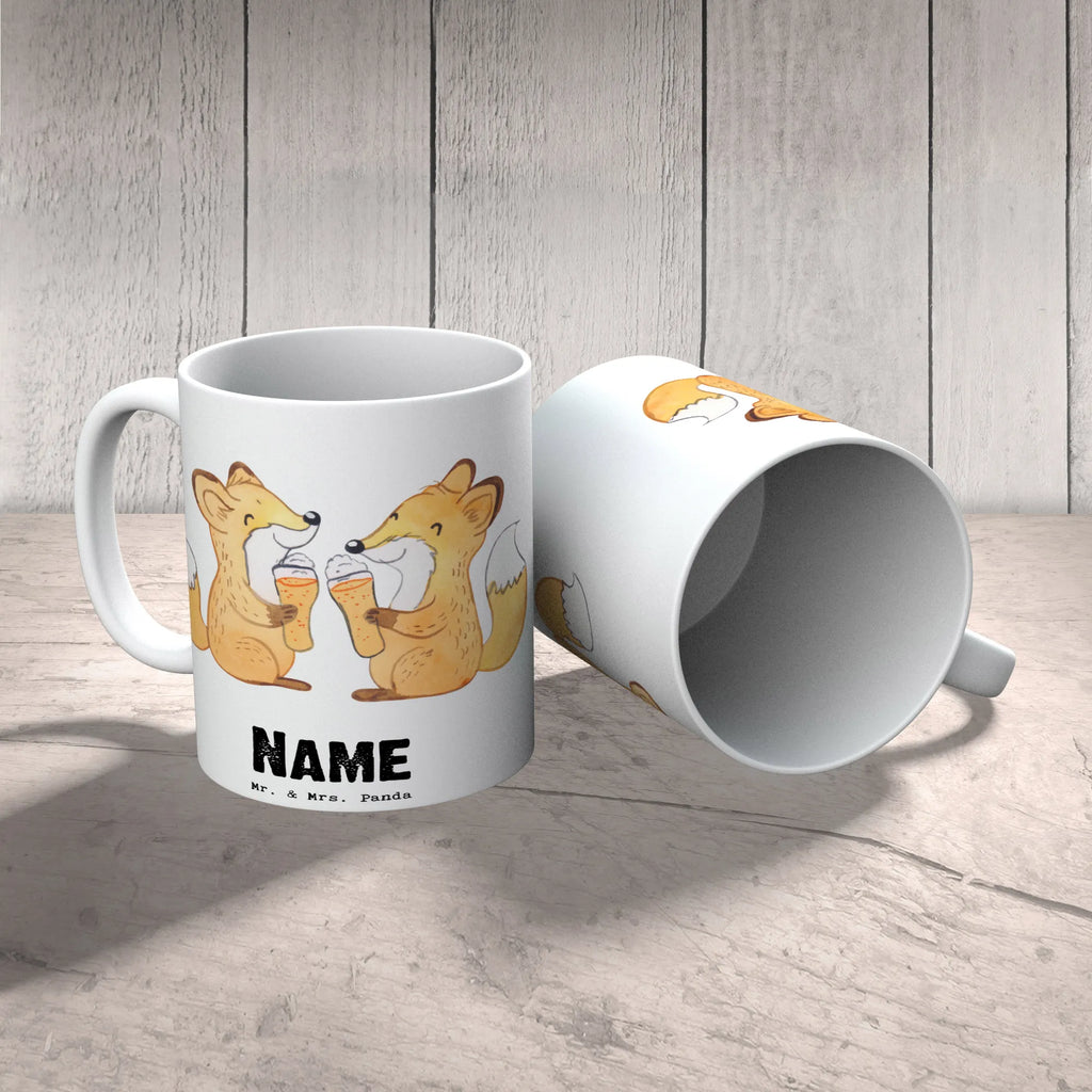 Personalised cup Fox Best roommate in the world for, thank you, gift, giving, birthday, birthday present, gift idea, souvenir, make you happy, gift tip, neighbor, roommates, flat share, Roommate, colleague, student dormitory, patient, room, dormitory, hospital