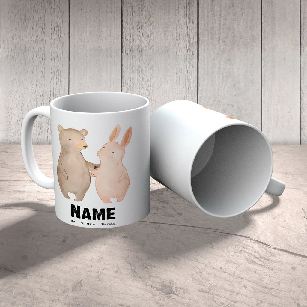 Personalised cup Hare best friends in the world for, thank you, gift, giving, birthday, birthday present, gift idea, souvenir, make you happy, gift tip, clique, boyfriend, friendship, best friends, girlfriend, dude, bae, bff, friends