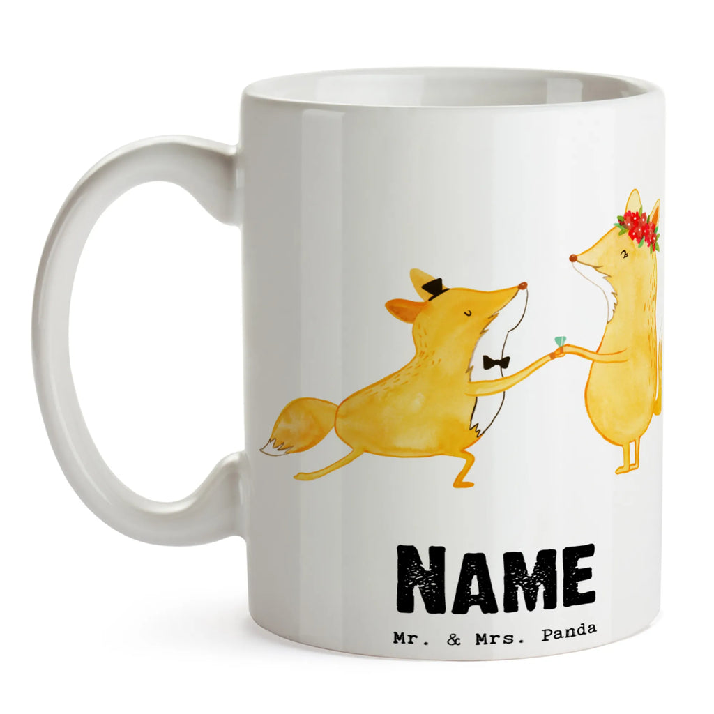 Personalised cup Fox Best Fiancé in the World for, thank you, gift, giving, birthday, birthday present, gift idea, souvenir, make you happy, gift tip, Marriage, Fiance, Betrothal, Husband, Wedding, Dream Man, To-be, Boyfriend