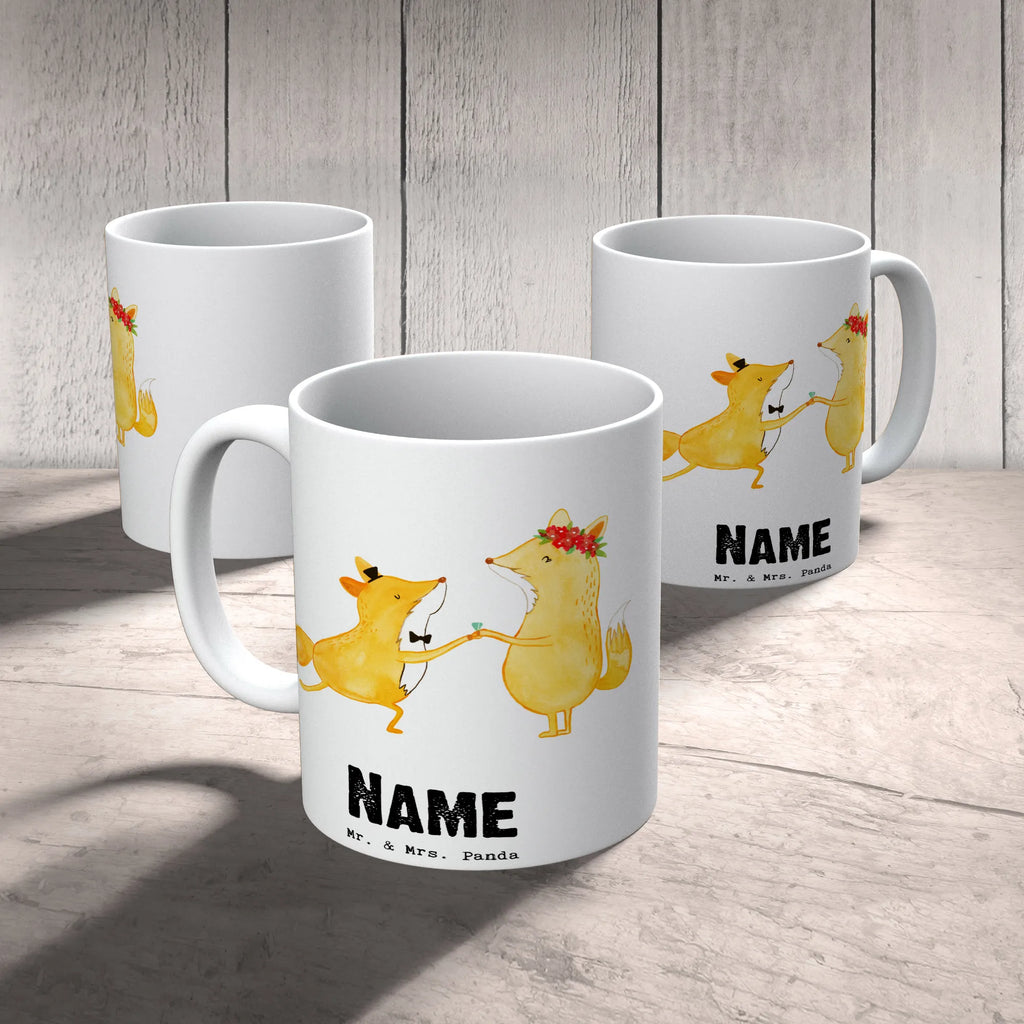 Personalised cup Fox Best Fiancé in the World for, thank you, gift, giving, birthday, birthday present, gift idea, souvenir, make you happy, gift tip, Marriage, Fiance, Betrothal, Husband, Wedding, Dream Man, To-be, Boyfriend