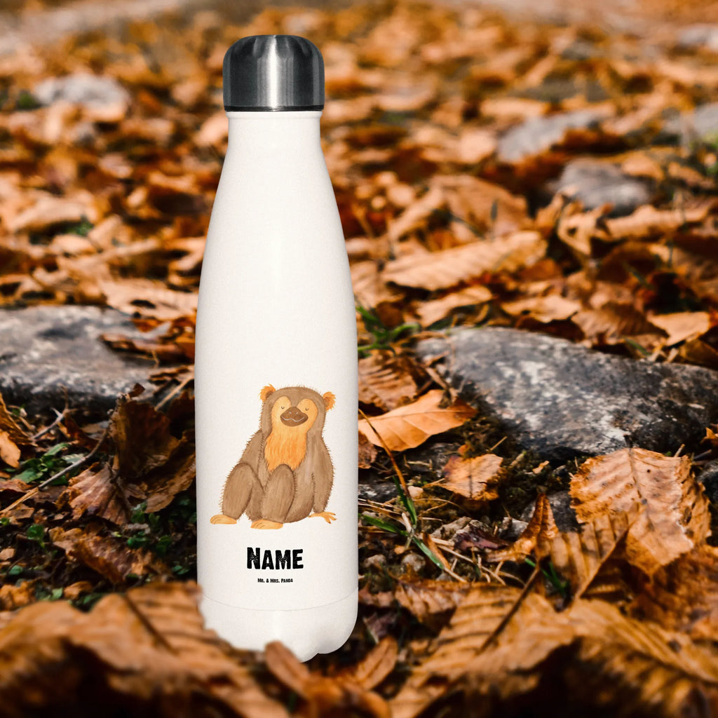 Personalised insulated bottle Monkey Africa, motivation, monkey, monkeys, self-esteem, self-love, respect, love, selfcare, self-confidence