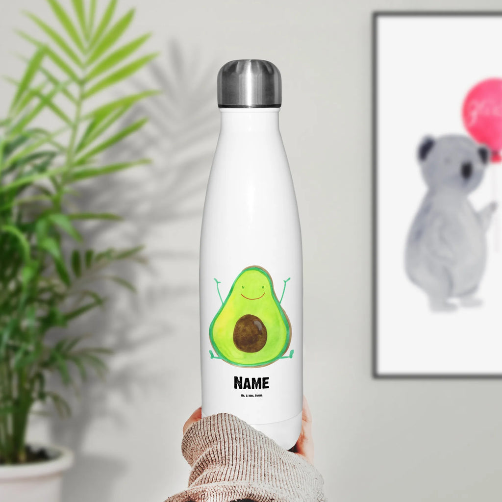 Personalised insulated bottle avocado Happy avocado, vegetables, Avocado, chaos