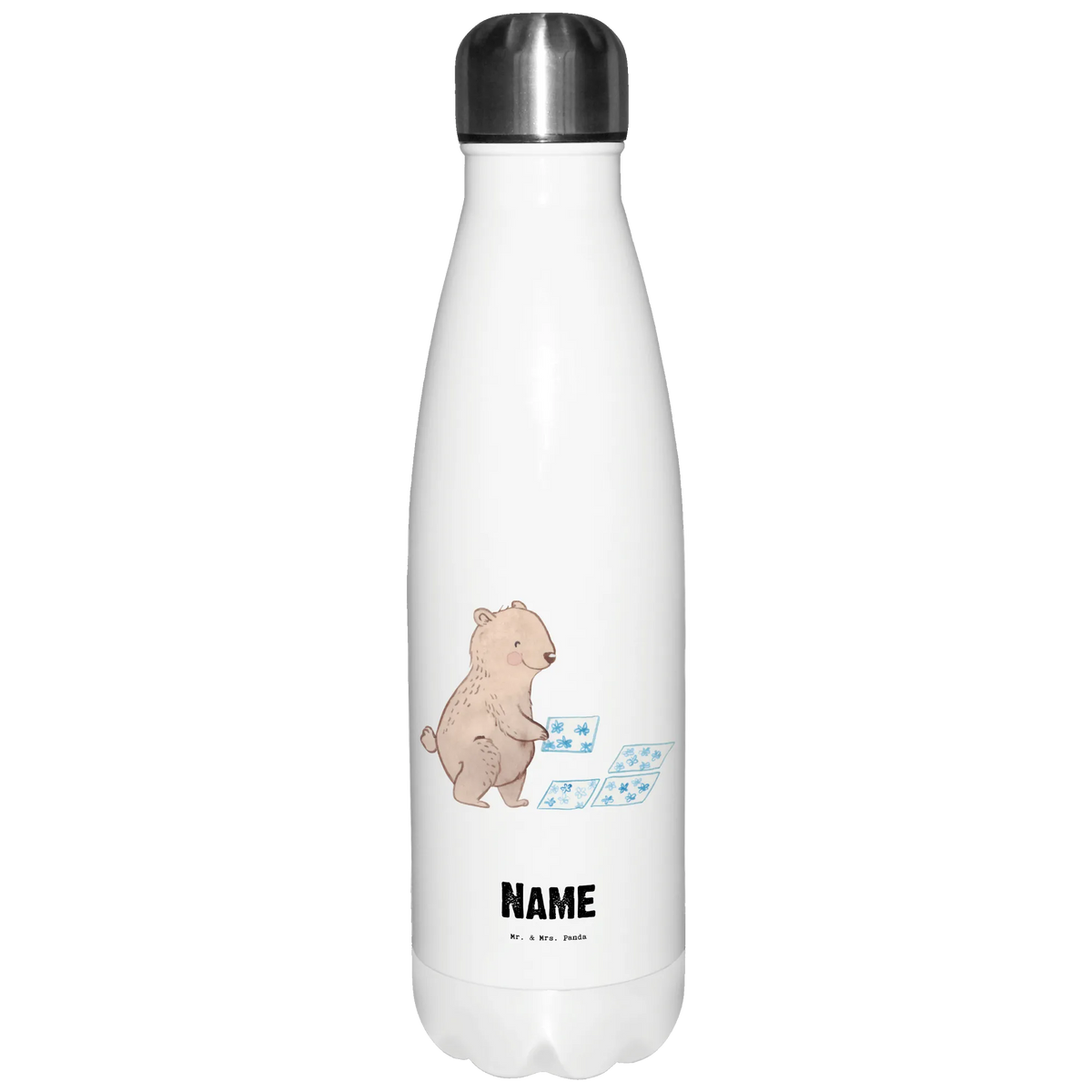 Personalised insulated bottle Tile setter Heart gift, gift idea, best, farewell gift, passing exam, anniversary, retirement, promotion, job start, sayings, funny, profession