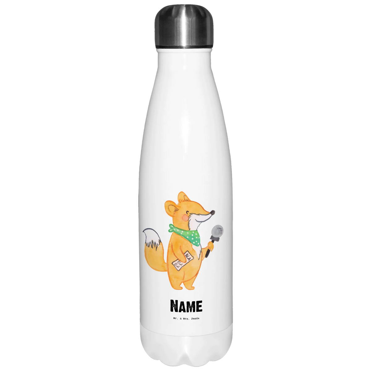 Personalised insulated bottle Journalist Heart gift, gift idea, best, farewell gift, passing exam, anniversary, retirement, promotion, job start, sayings, funny, profession