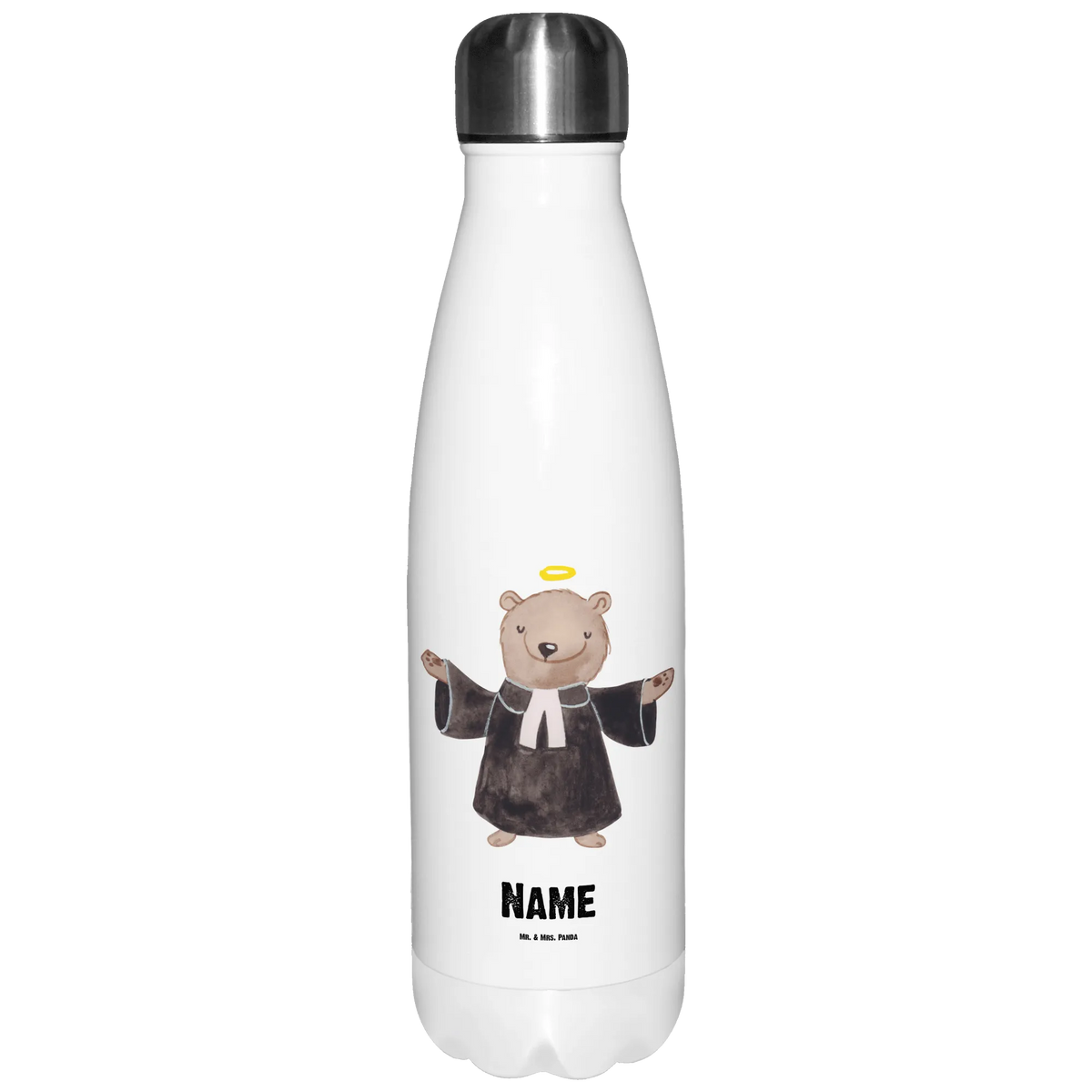 Personalised insulated bottle Pastor heart gift, gift idea, best, farewell gift, passing exam, anniversary, retirement, promotion, job start, sayings, funny, profession