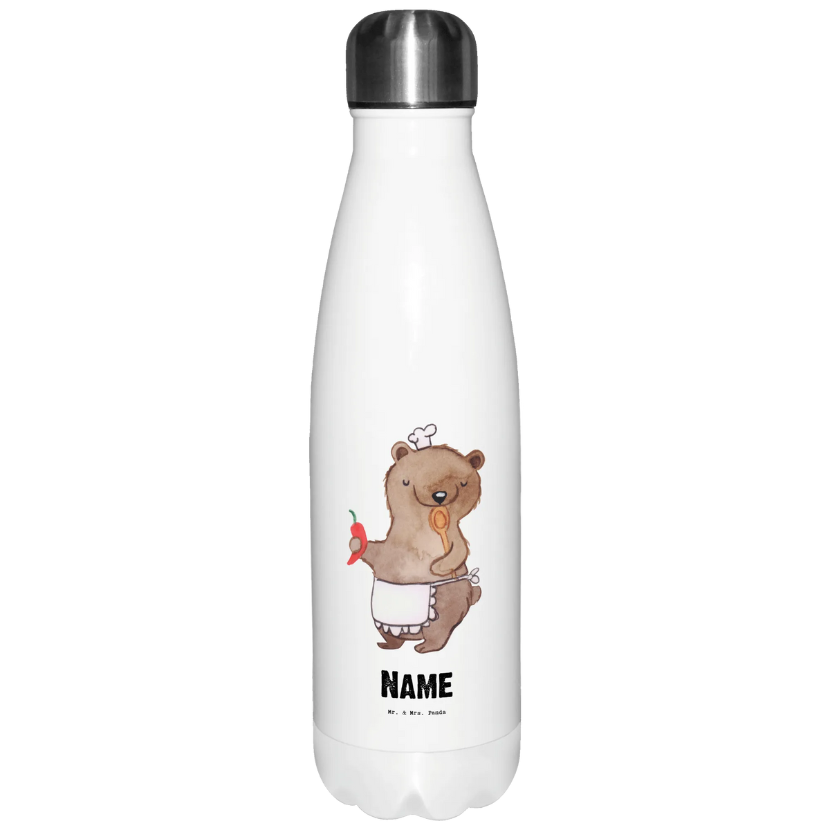 Personalised insulated bottle Pizza Baker Heart gift, gift idea, best, farewell gift, passing exam, anniversary, retirement, promotion, job start, sayings, funny, profession