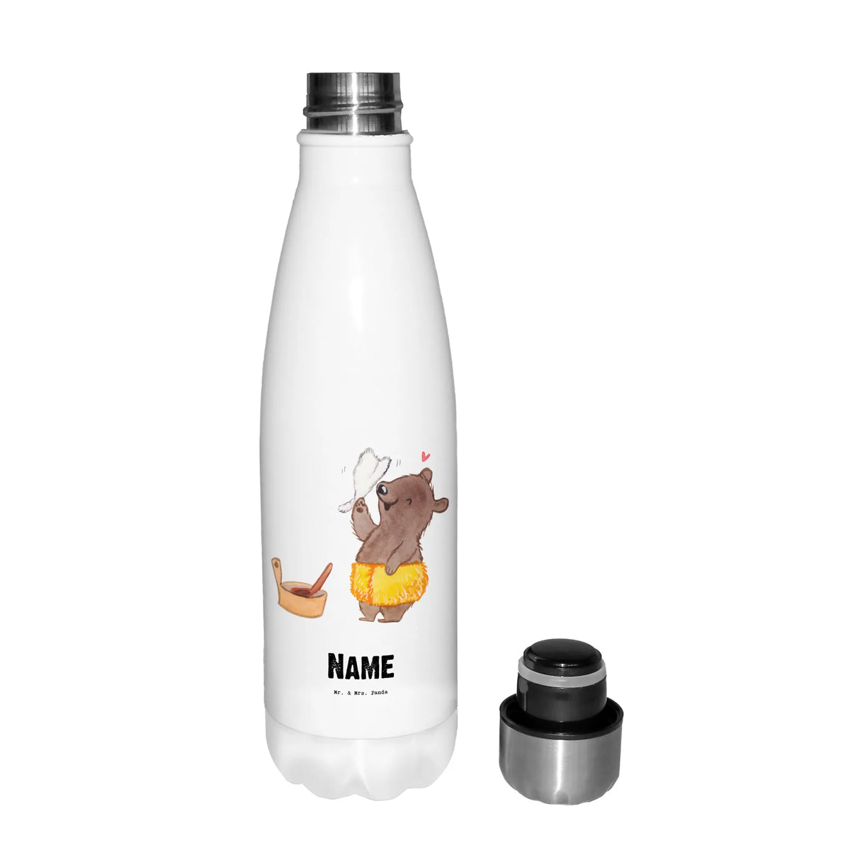 Personalised insulated bottle sauna master heart gift, gift idea, best, farewell gift, passing exam, anniversary, retirement, promotion, job start, sayings, funny, profession