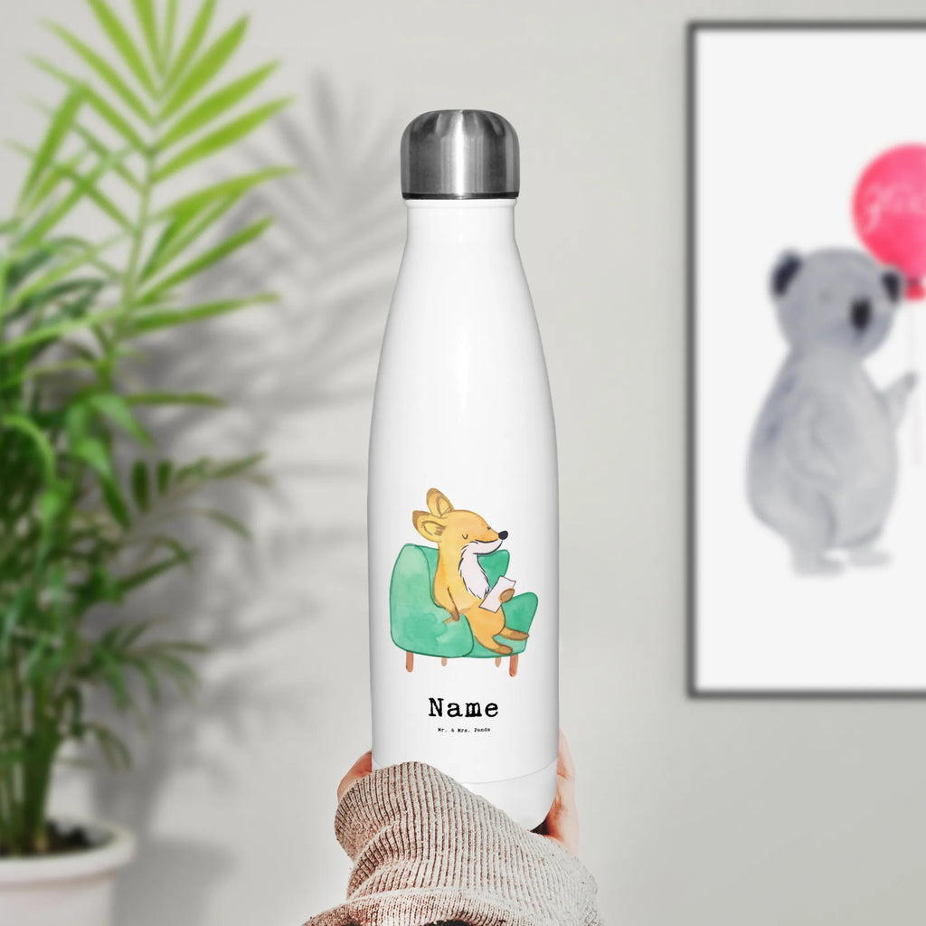 Personalised insulated bottle Therapist Heart gift, gift idea, best, farewell gift, passing exam, anniversary, retirement, promotion, job start, sayings, funny, profession