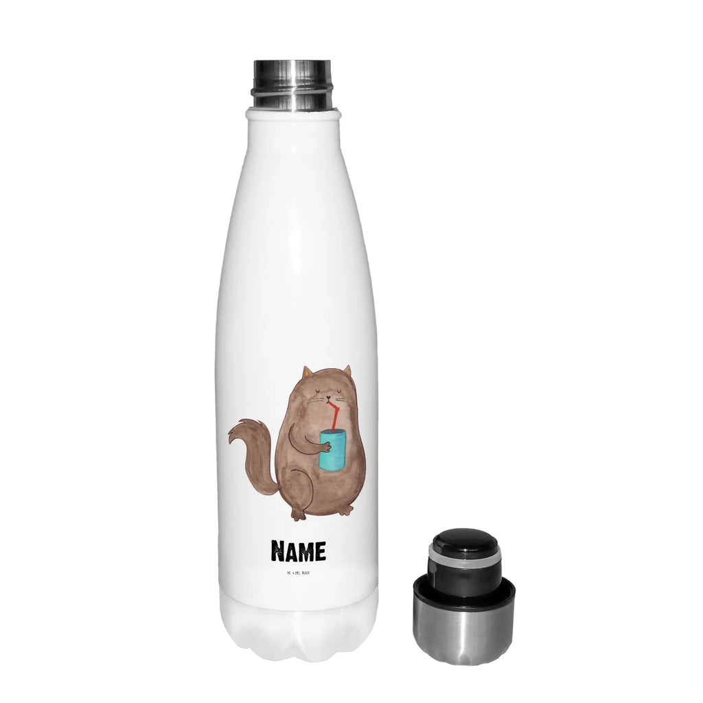 Personalised insulated bottle Cat can cat, tomcat, kitty, meow, kitten, housecat, mama cat, love cats, cat image, cat fan, cat lover, cat fancier, cat decoration, gift for cat lover, cat owner, funny cats, cat sayings, cat motto, funny cat gifts, fan merchandise, cat stuff, animal lover, pet, pussy, food, cats, Cats, cat food