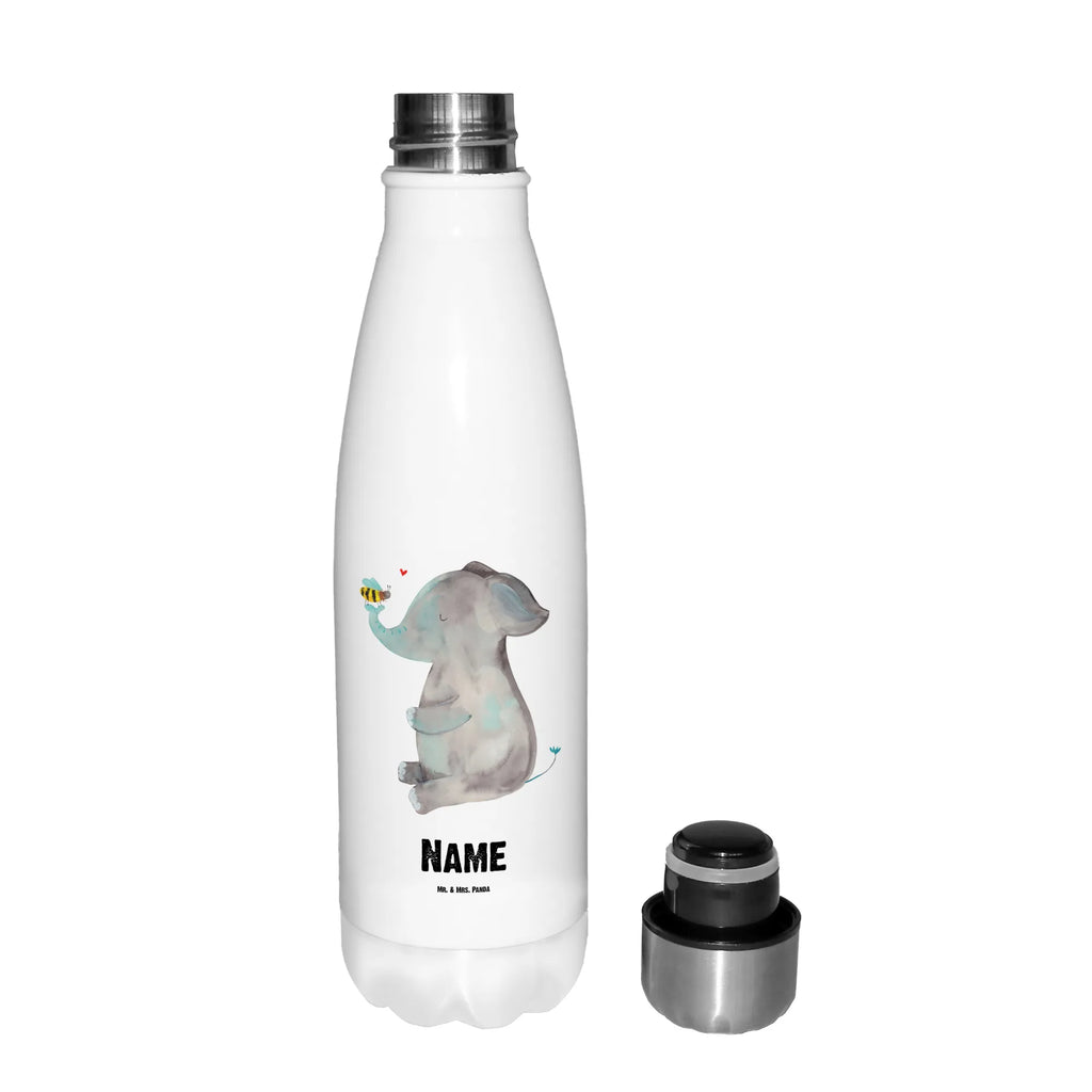 Personalised insulated bottle elephant bee small animals, cute, funny, cute animal motives, hand drawn, small world, funny sayings, good mood, happy, gifts, gift ideas, special gifts, animal lover, card, wedding gift, elephant, anniversary, love, marriage proposal, bee, love gift, love saying, proof of love