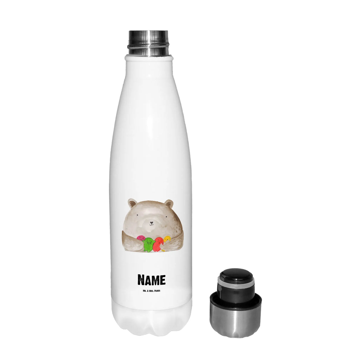 Personalised insulated bottle bear Feeling bear, teddy, teddy bear, cuddly toy, Madness, Bear