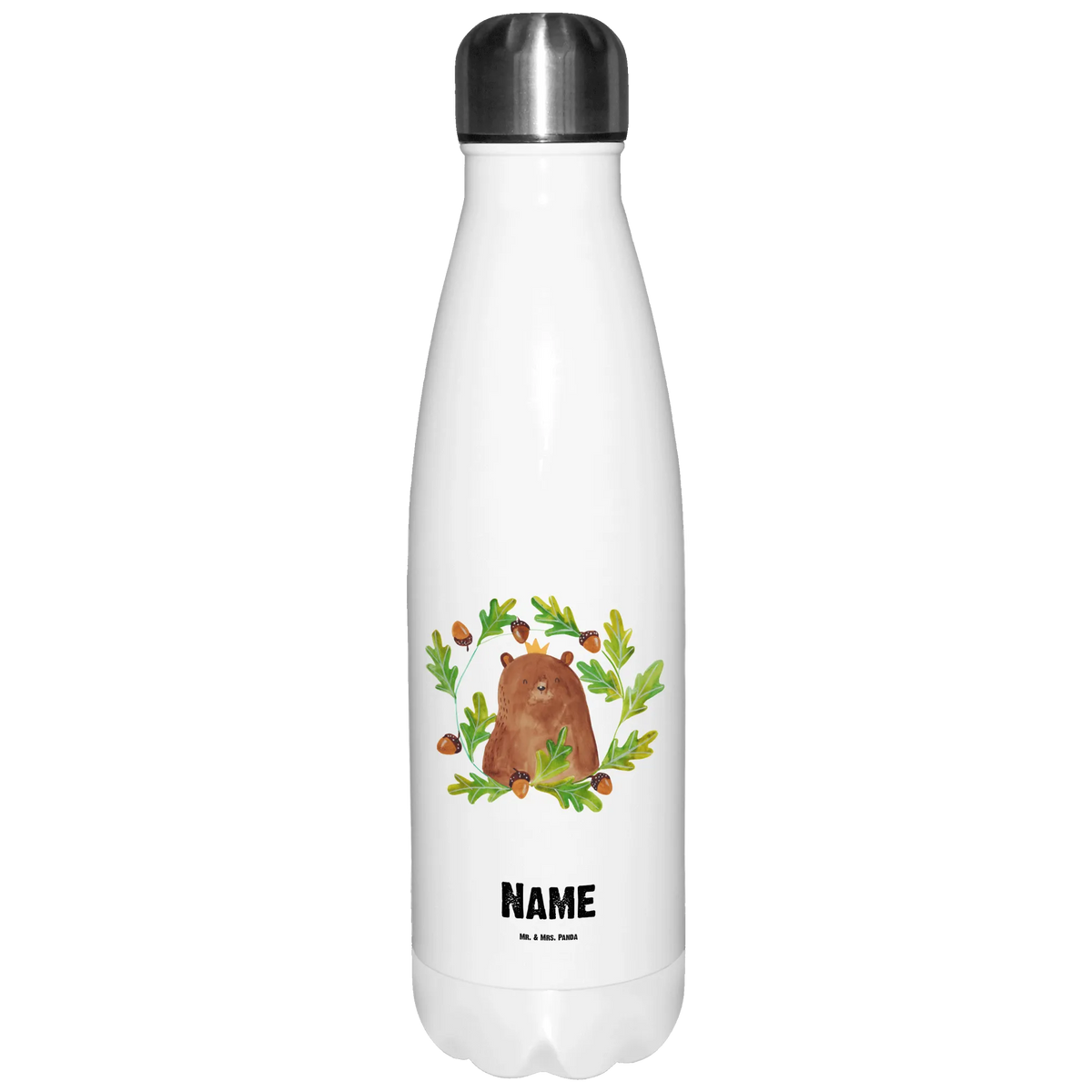 Personalised insulated bottle bear king teddy bear, cuddly toy, world best daddy, Father, Daddy Bear, Father's Day, best daddy