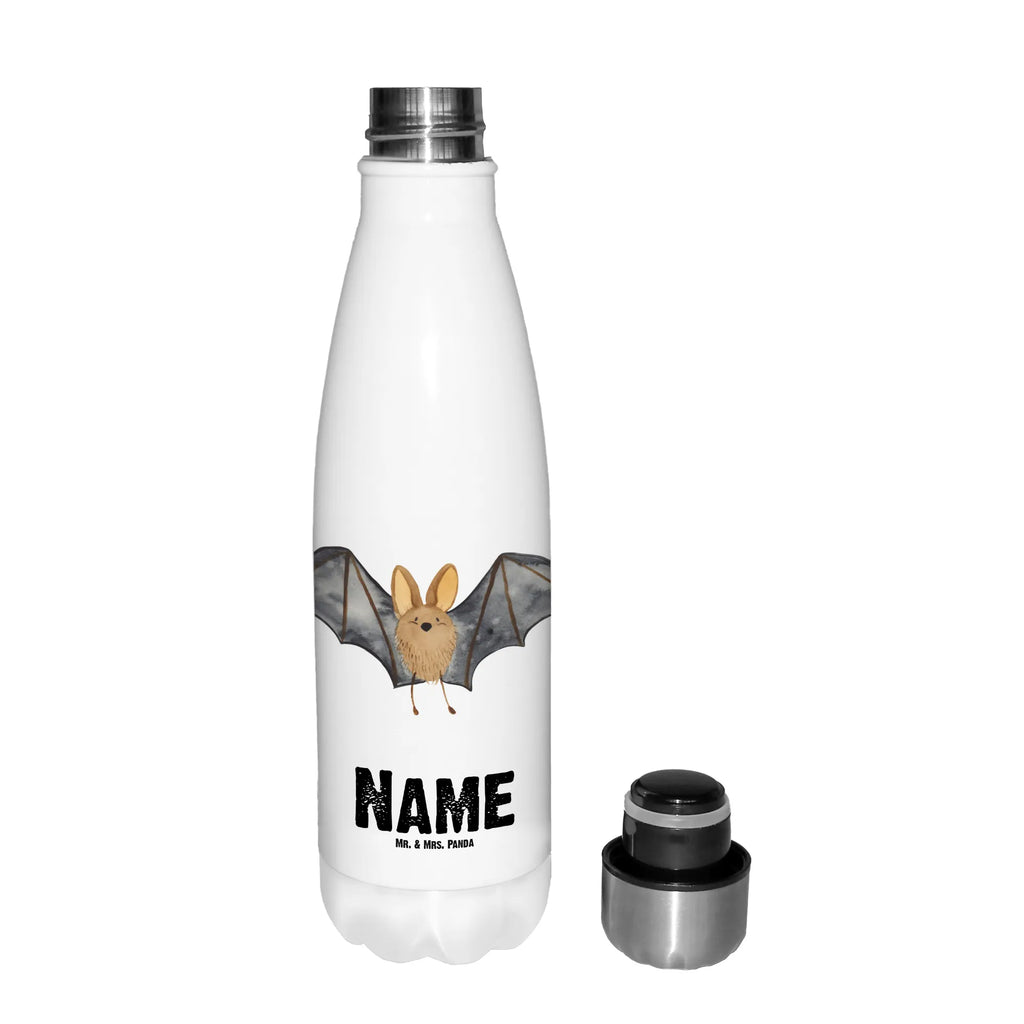Personalised insulated bottle bat wing small animals, cute, funny, cute animal motives, hand drawn, small world, funny sayings, good mood, happy, gifts, gift ideas, special gifts, animal lover, card