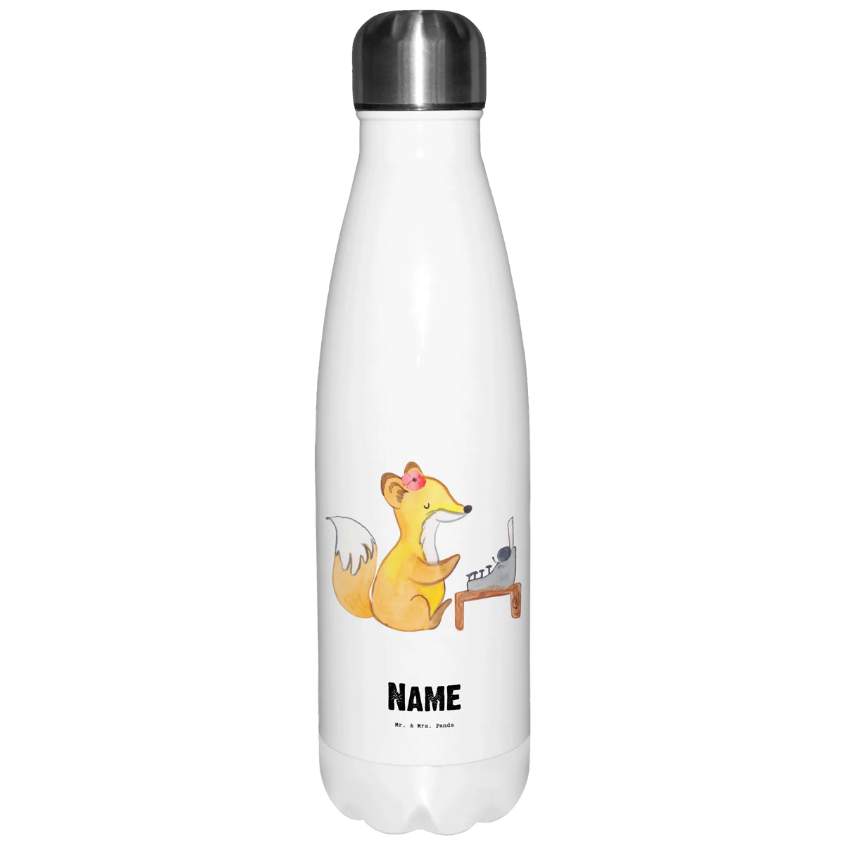 Personalised insulated bottle assistant heart gift, gift idea, best, farewell gift, passing exam, anniversary, retirement, promotion, job start, sayings, funny, profession