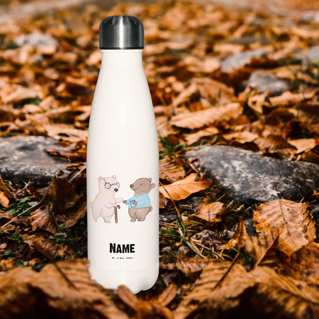 Spersonalizowana butelka termiczna Opiekun osób starszych Serce Zawód, Wykształcenie, Jubileusz, Pożegnanie, Emerytura, Kolega, Koleżanka, Prezent, Dawać, Pracownik, Współpracownik, Firma, Dziękuję, Dziękuję bardzo