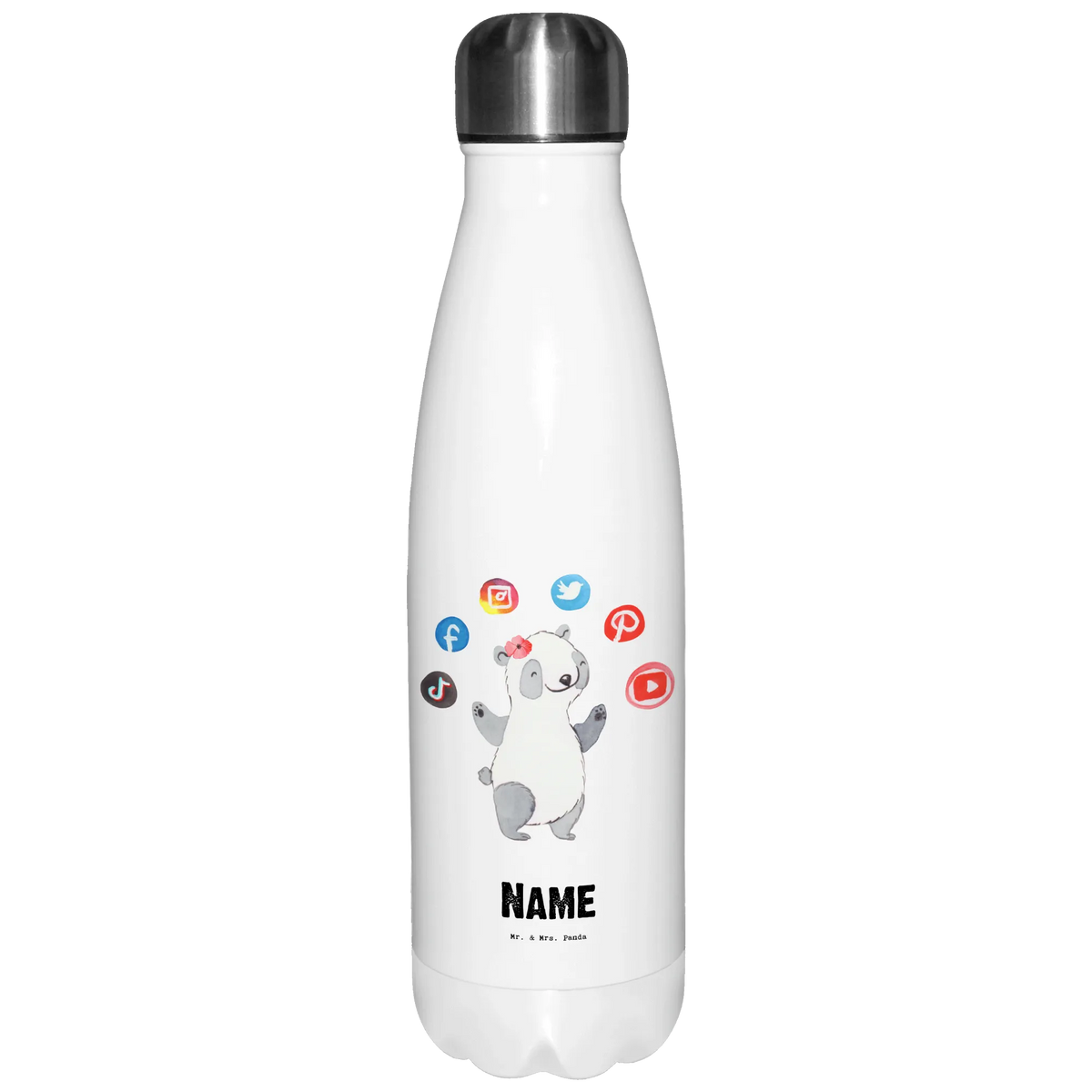 Personalised insulated bottle Content Manager heart gift, gift idea, best, farewell gift, passing exam, anniversary, retirement, promotion, job start, sayings, funny, profession