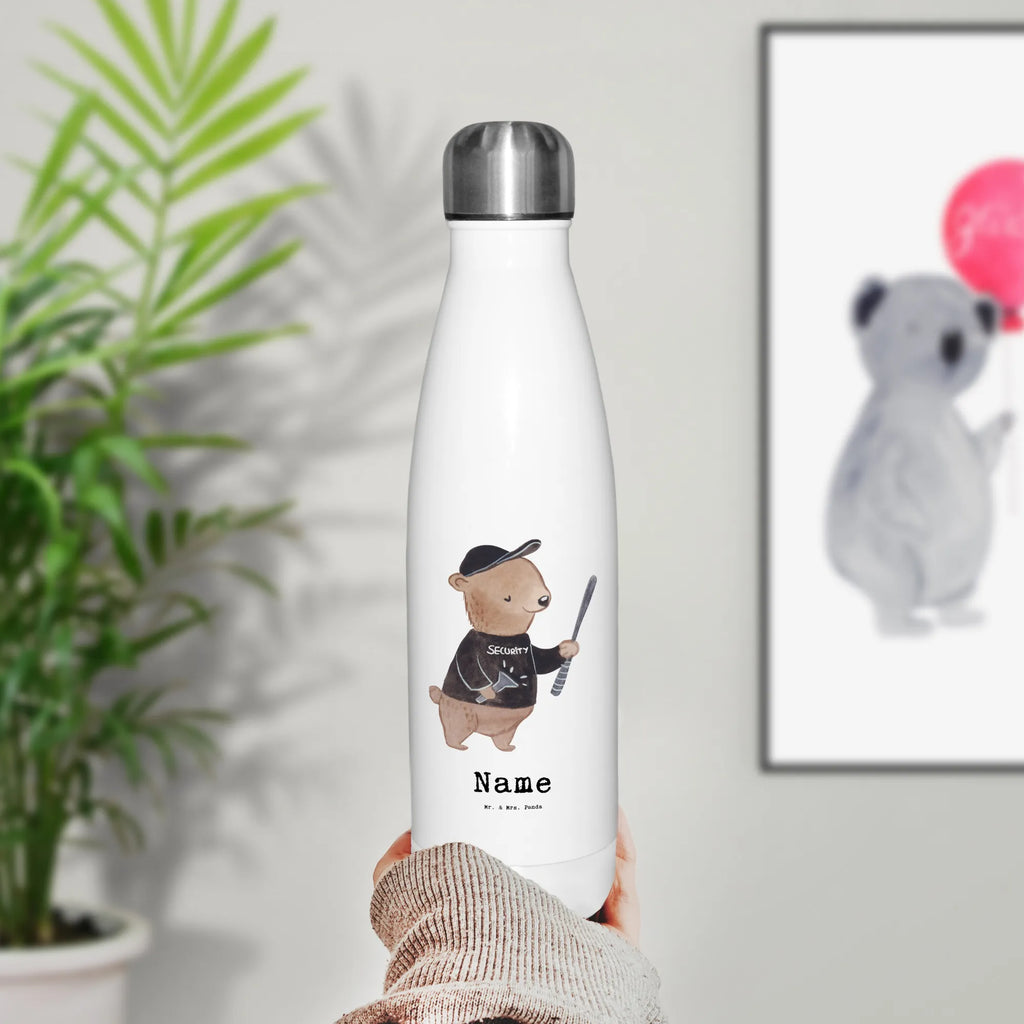 Personalised insulated bottle Bodyguard heart gift, gift idea, best, farewell gift, passing exam, anniversary, retirement, promotion, job start, sayings, funny, profession