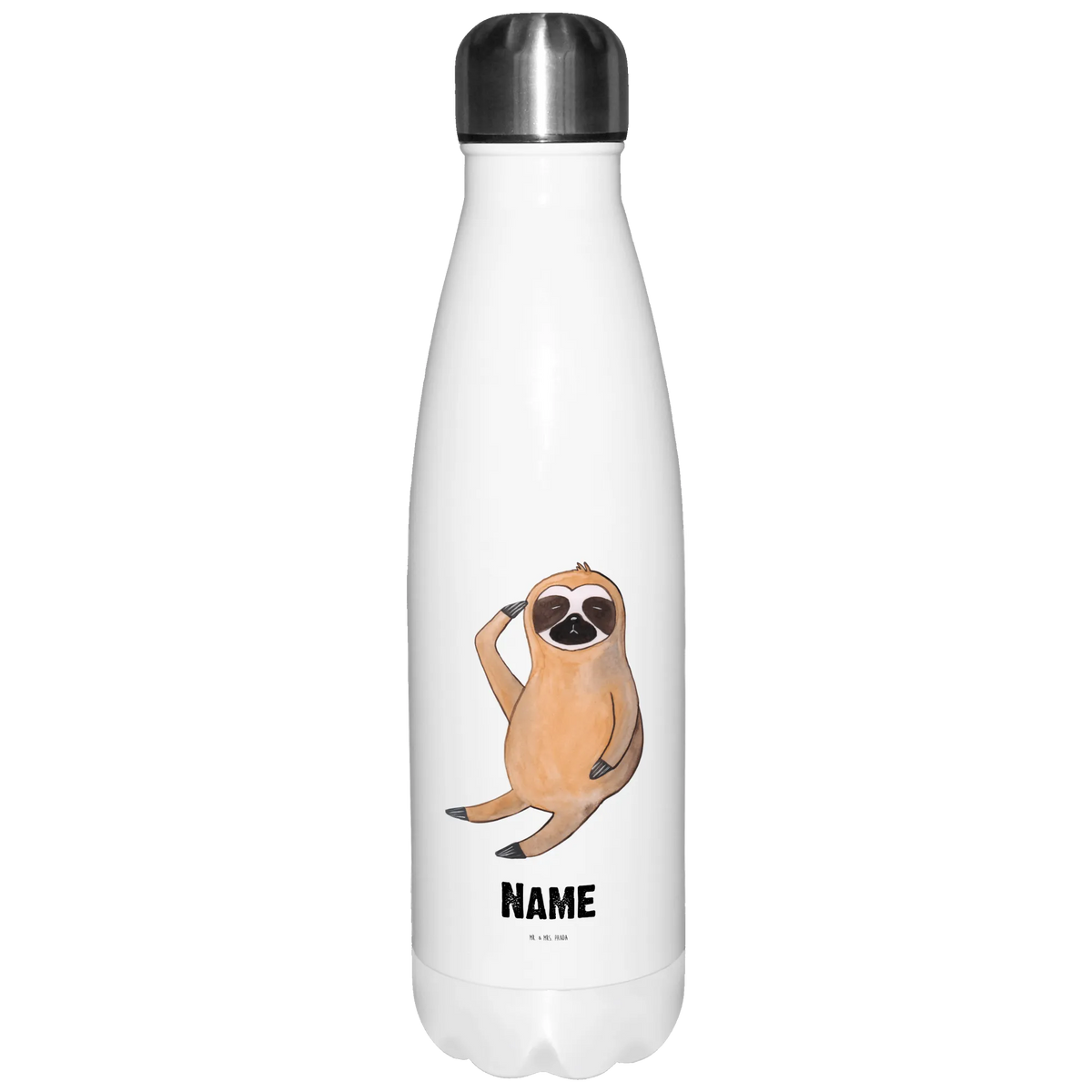 Personalised insulated bottle sloth Bird trend animal, favourite animal, the early bird, early riser, early bird, lazy, morning grumbler