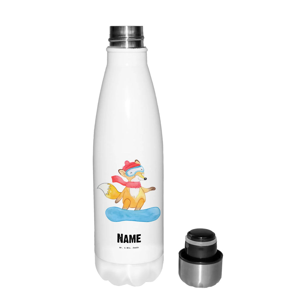 Personalised insulated bottle Hare snowboarding Gift, sport, hobby, giving, thank you, award, profit, athlete, winter vacation, snowboard school, snowboarding, Snowboard, winter sports