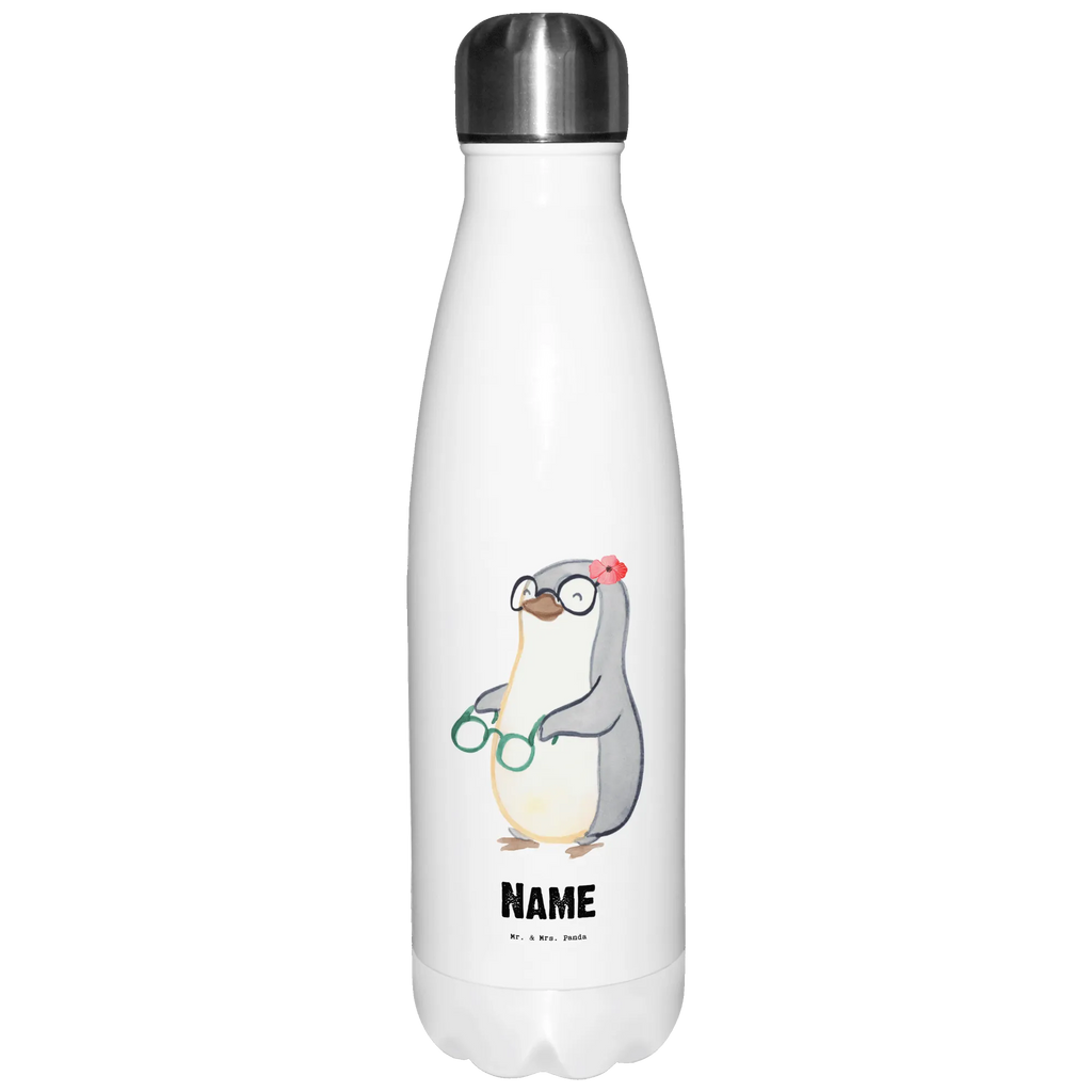 Personalised insulated bottle optician heart gift, gift idea, best, farewell gift, passing exam, anniversary, retirement, promotion, job start, sayings, funny, profession