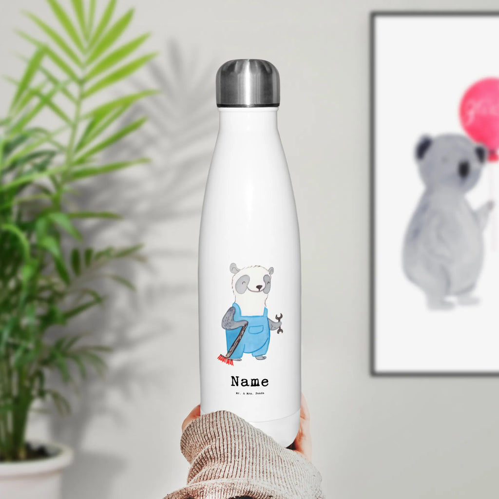Personalised insulated bottle janitor heart gift, gift idea, best, farewell gift, passing exam, anniversary, retirement, promotion, job start, sayings, funny, profession