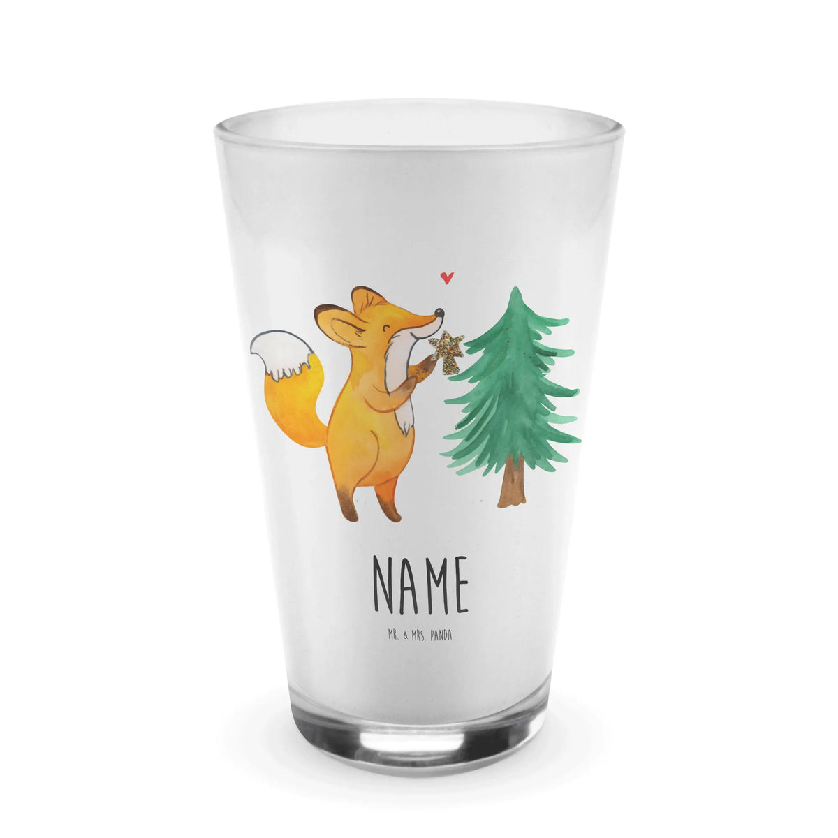 Personalised glass Fox Christmas tree Winter, Christmas, Christmas time, snow, christmas decoration, skate, christmas time, santa claus, fox, christmas eve, winter, christmas present, christmas, christmas days