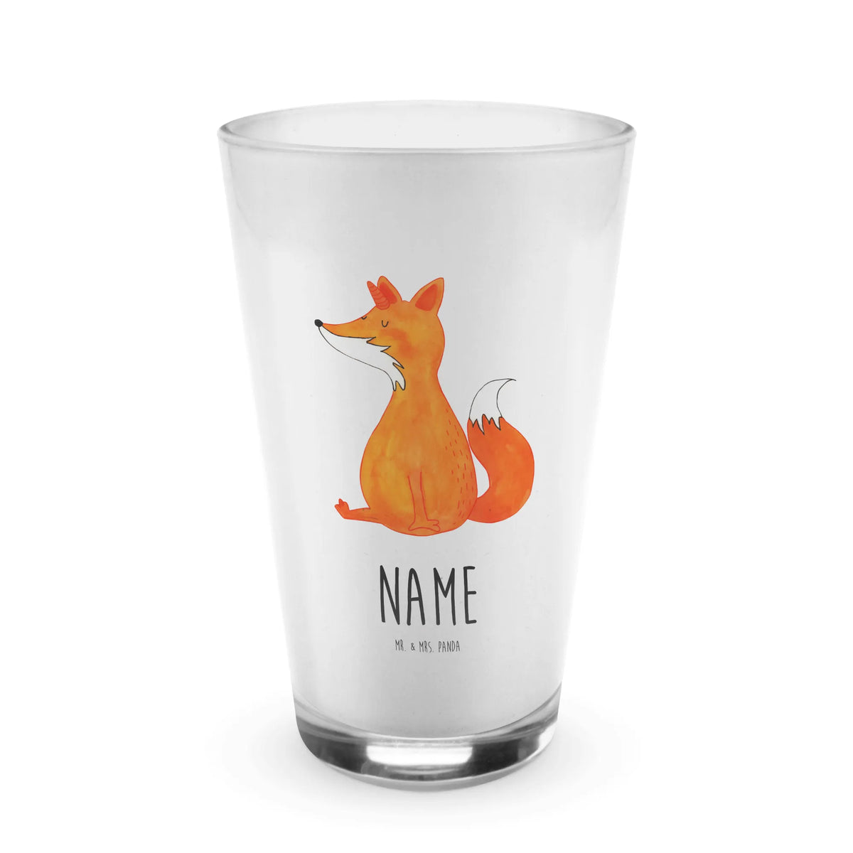 Personalised glass unicorn Wish fox horns, foxes