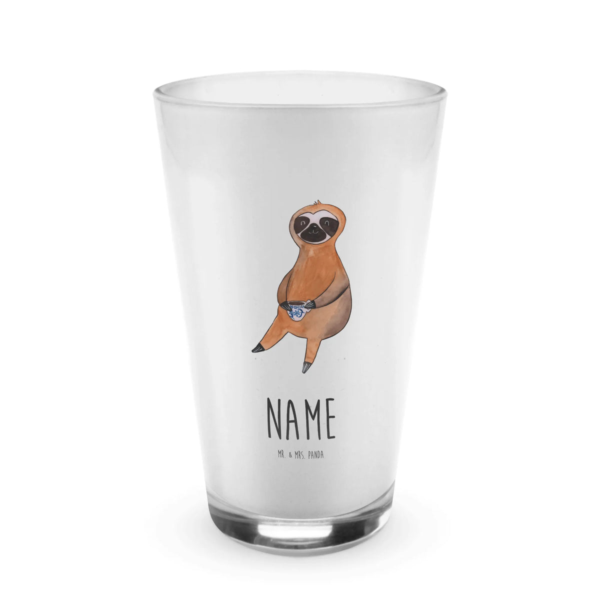 Personalised glass sloth Coffee Sloth, sloth, trend animal, coffee cup, connoisseur, coffee, first coffee, lazy, early riser, morning grumbler, favourite animal