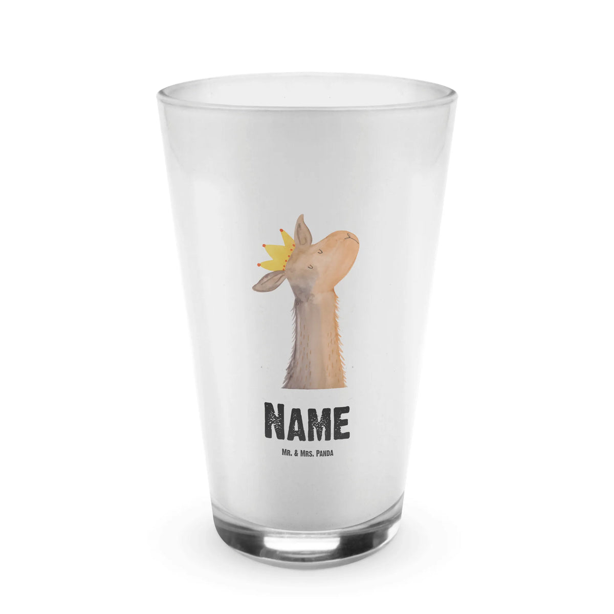Personalisiertes Glas Lamakopf König