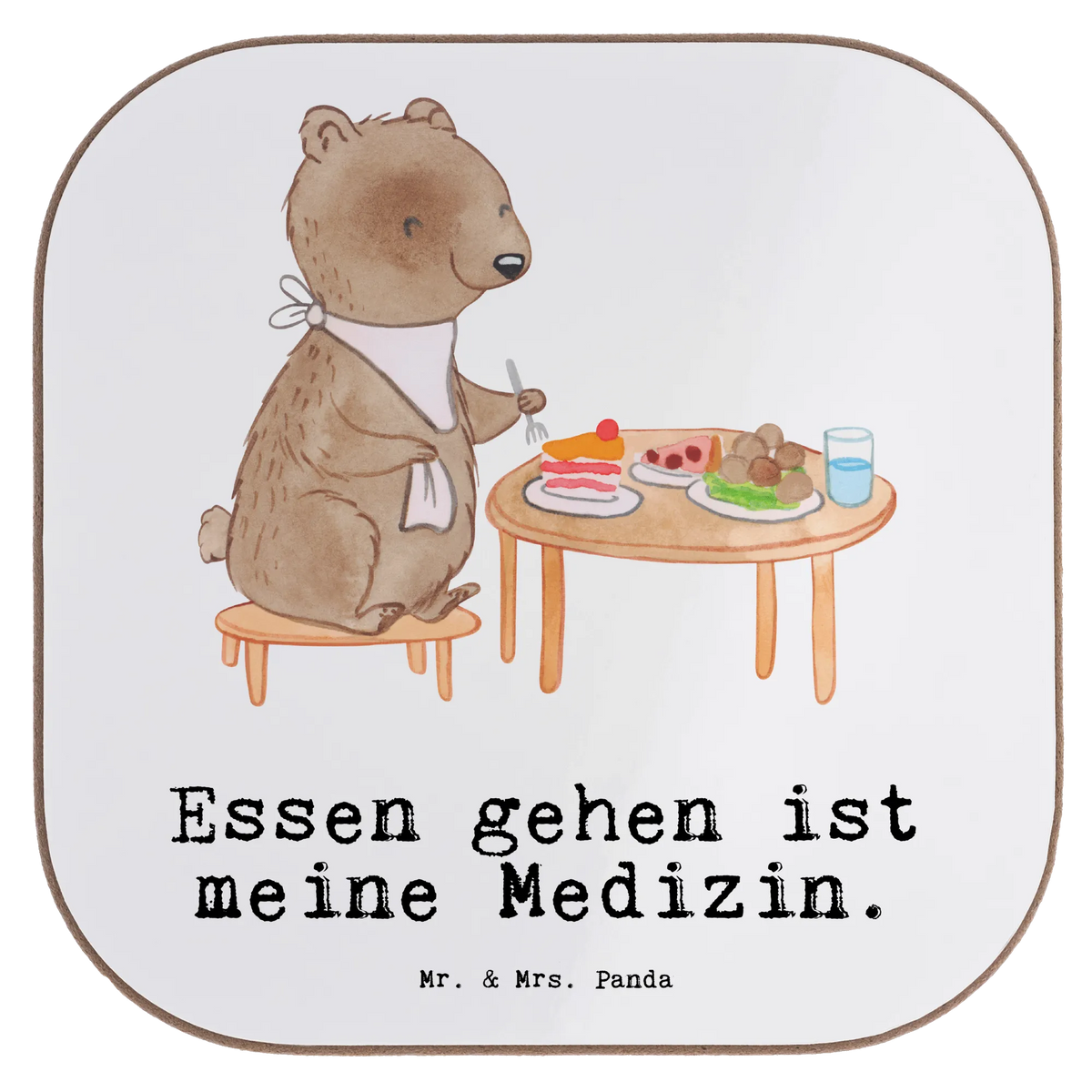 Untersetzer Bär Essen gehen