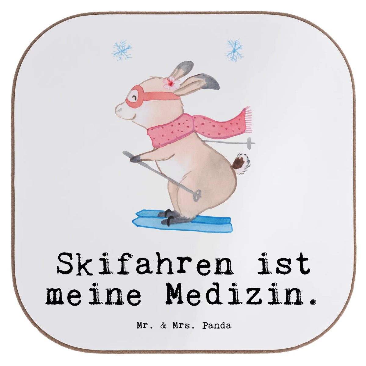 Square coaster Hare To ski