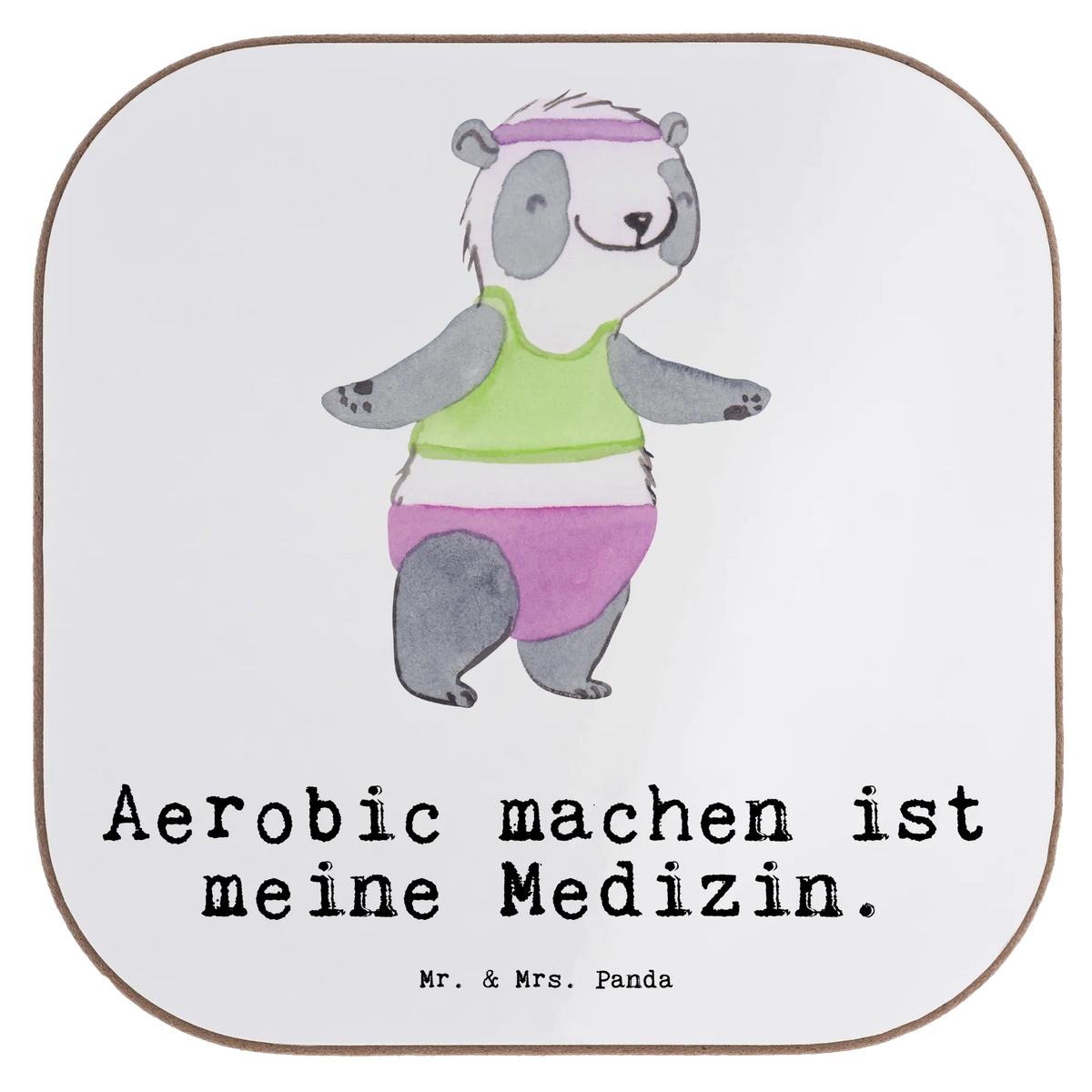 Podkładka Panda aerobik Prezent, Sport, Dyscyplina sportowa, Hobby, Darować, Dziękuję, Dzięki, Wyróżnienie, Wygrana, Sportowiec