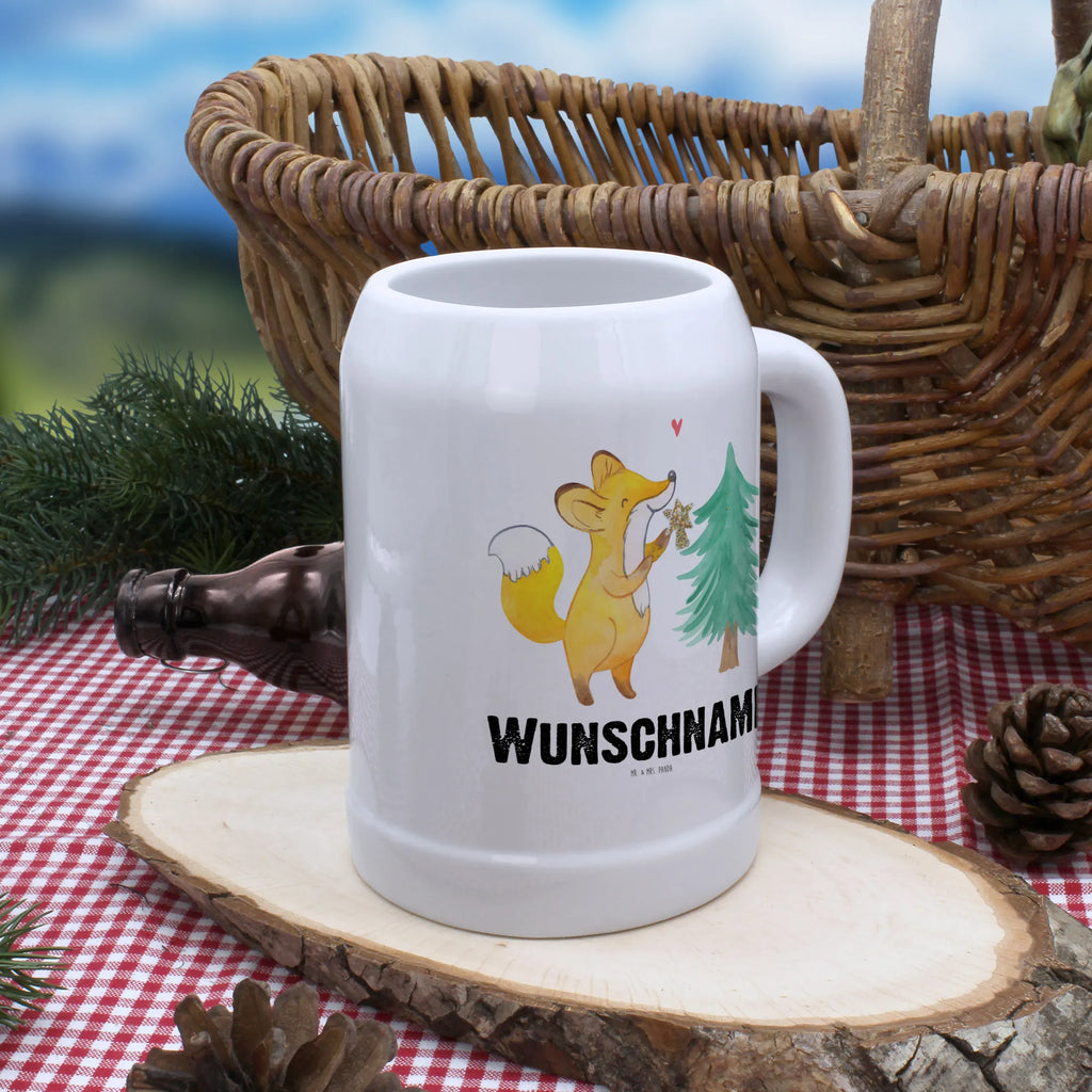 Personalised beer mug Fox Christmas tree Winter, Christmas, Christmas time, snow, christmas present, skate, christmas decoration, christmas time, winter, christmas eve, christmas days, christmas, santa claus, fox