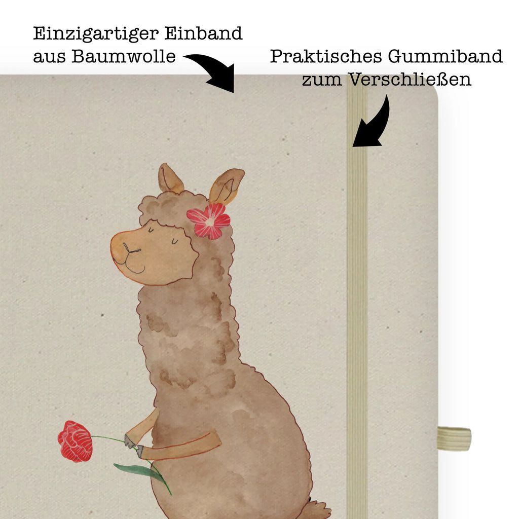 Personalised notebook alpaca flower alpaca, llama, pako, camel, Peru, animal, favourite animal, llamas, flower, Alpaca