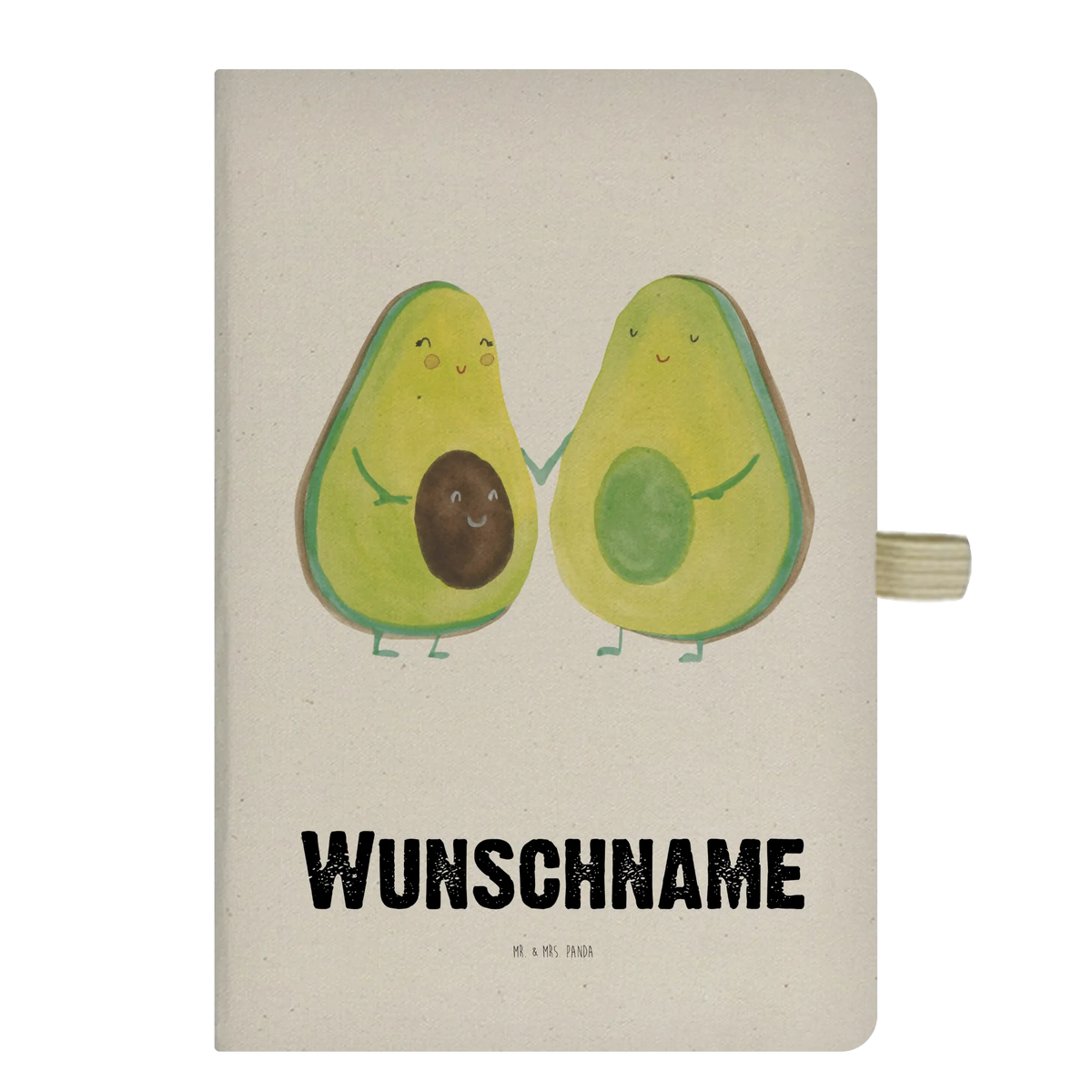 Personalised notebook avocado pair vegetables, pregnancy, children, birth, wedding