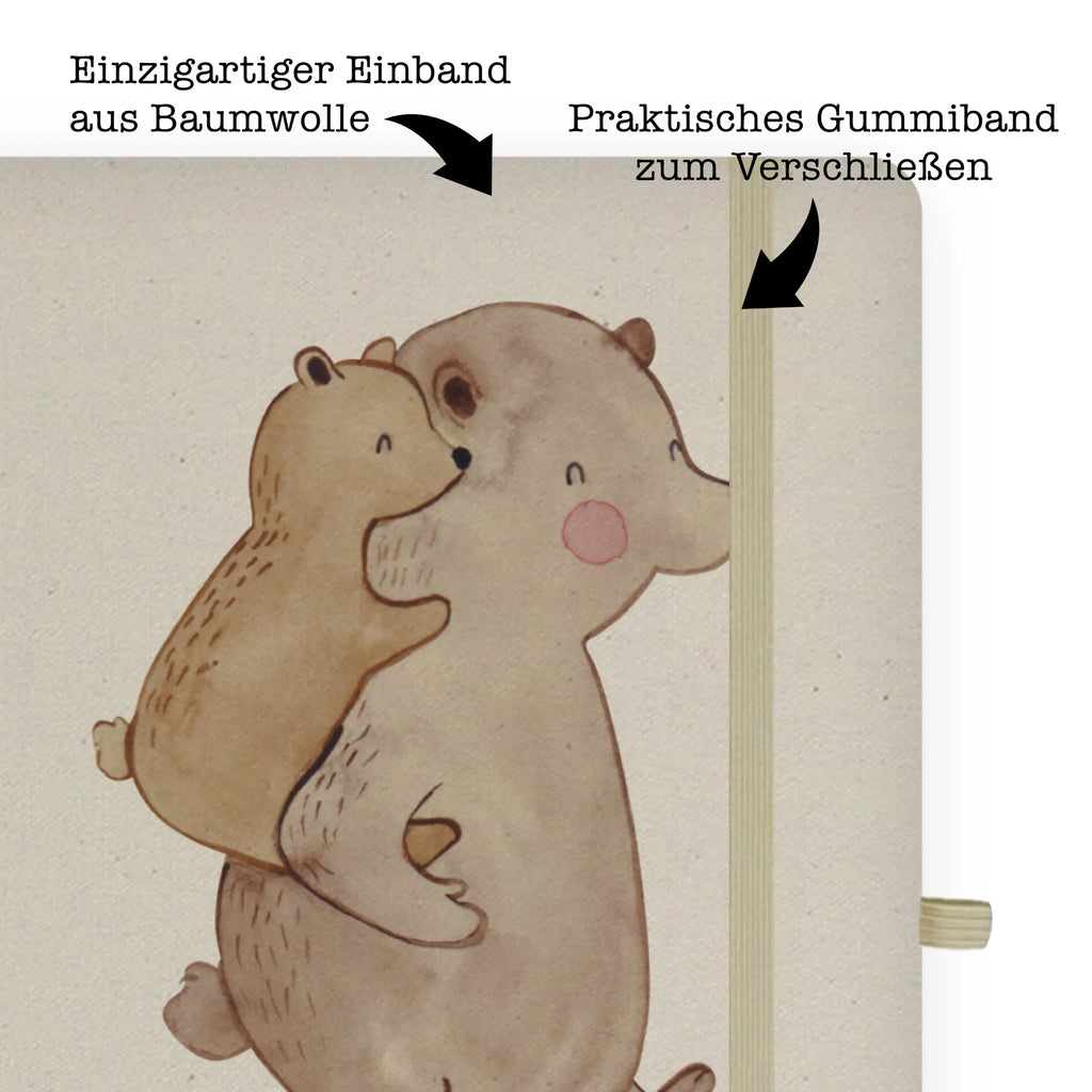 DIN A4 Personalizowany Notatnik Tata Niedźwiedź Rodzina, Dzień Ojca, Dzień Matki, brat, siostra, mama, tata, babcia, dziadek