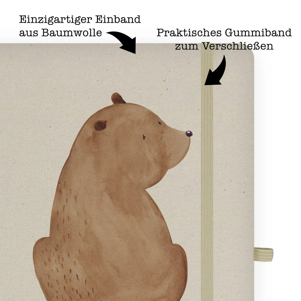 Personalised notebook bear shoulder look bear, teddy, teddy bear, cuddly toy, bear love, self-esteem, bears, world view, motivation, wisdom