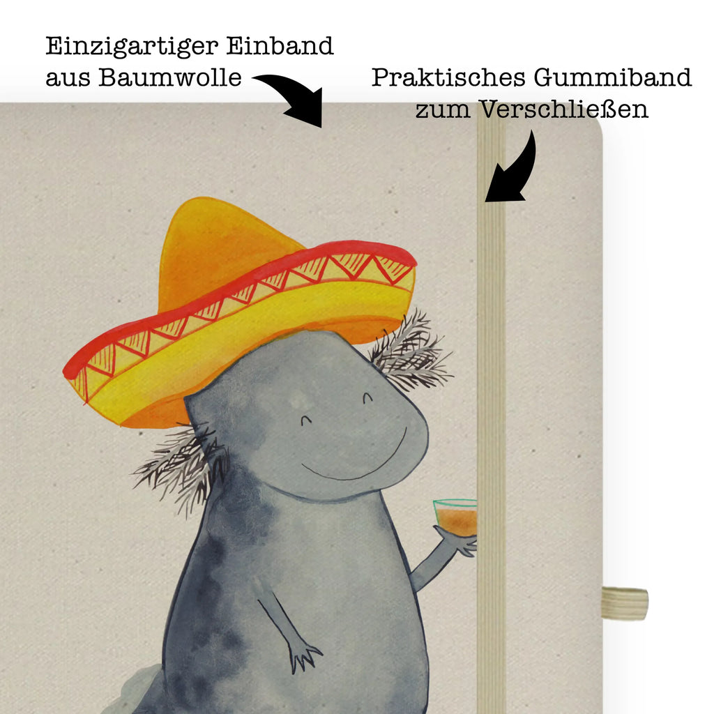 DIN A4 Personalizowany Notatnik Aksolotl Tequila Axolotl, Molch