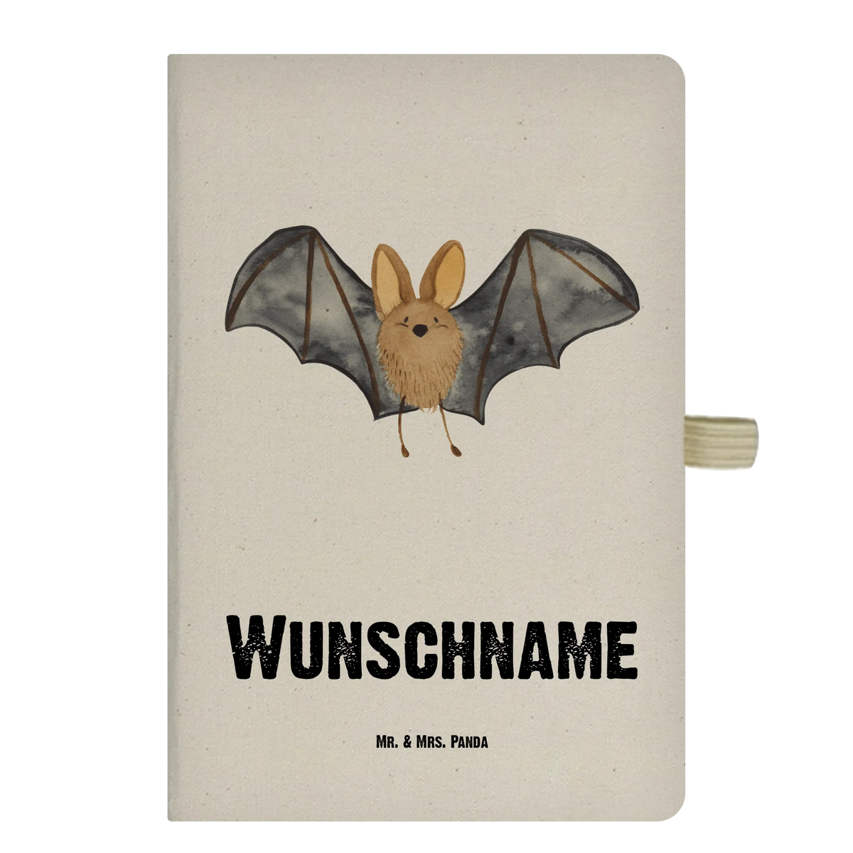 Personalised notebook bat wing small animals, cute, funny, cute animal motives, hand drawn, small world, funny sayings, good mood, happy, gifts, gift ideas, special gifts, animal lover, card