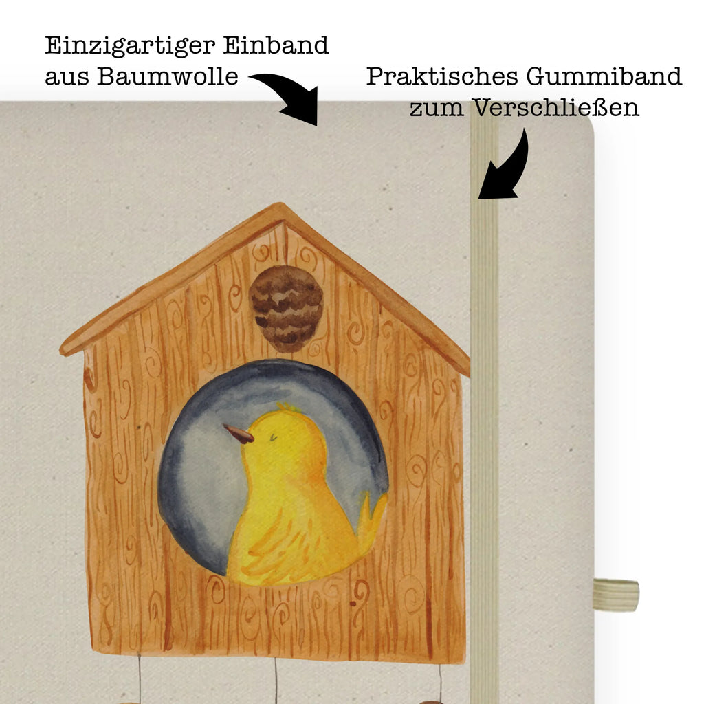 DIN A4 Personalizowany Notatnik ptak Dom Motywy zwierzęce, dobra energia, zabawne powiedzonka, zwierzęta