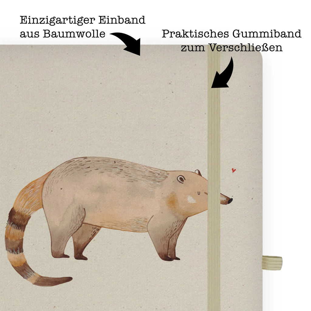 Personalised notebook Coati small animals, cute, funny, cute animal motives, hand drawn, small world, funny sayings, good mood, happy, gifts, gift ideas, special gifts, animal lover, card, bear, nose bear, Nose bear, trunk bear