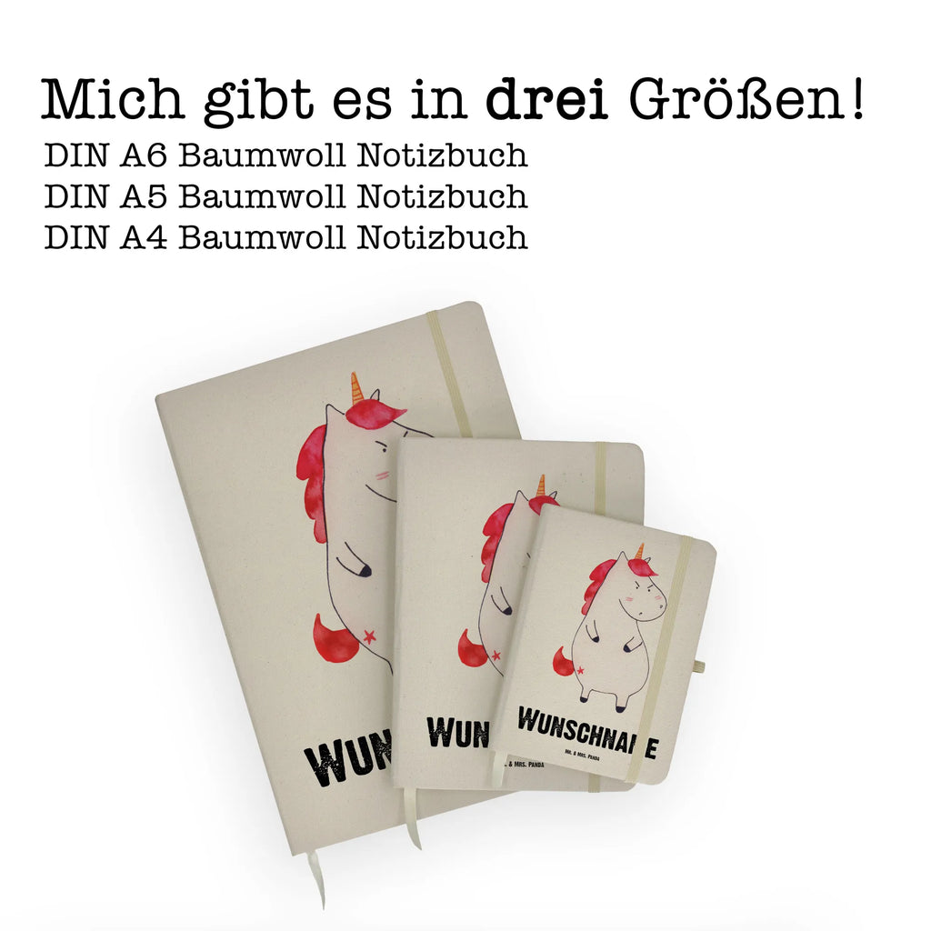 DIN A4 Personalizowany Notatnik Jednorożec gniew Jednorożec, jednorożce, dekoracje jednorożca, jednorożec