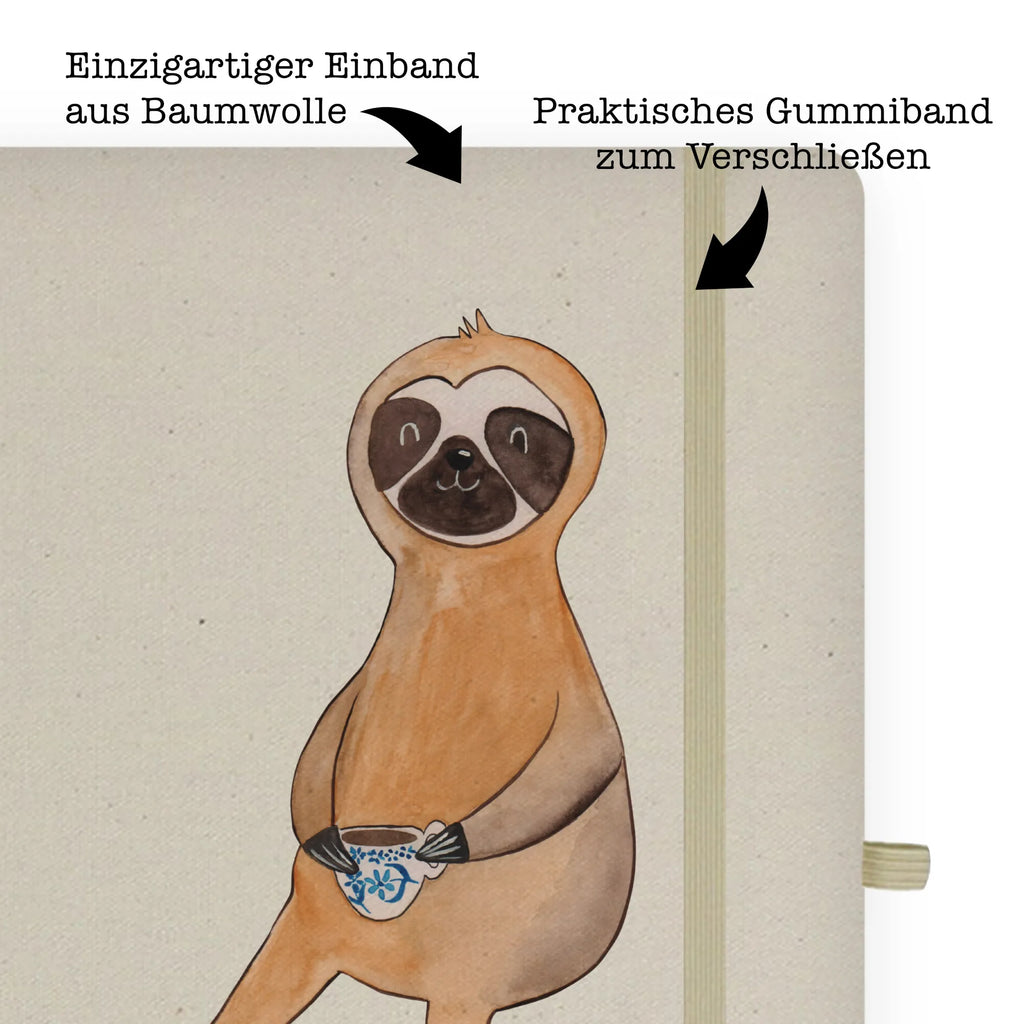 DIN A4 Personalizowany Notatnik Leniwiec kawa Leniwiec, prezent z leniwcem, dekoracja z leniwcem