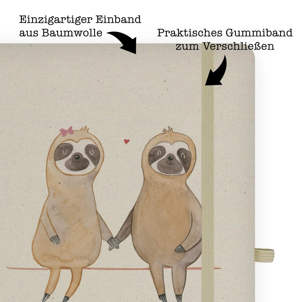 DIN A4 Personalizowany Notatnik leniwiec para Leniwiec, prezent z leniwcem, dekoracja z leniwcem