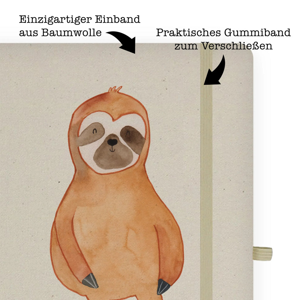 Personalised notebook sloth Satisfied Sloth, sloth, trend animal, happy, relax, happiness, break, favorite animal, lazy, contented