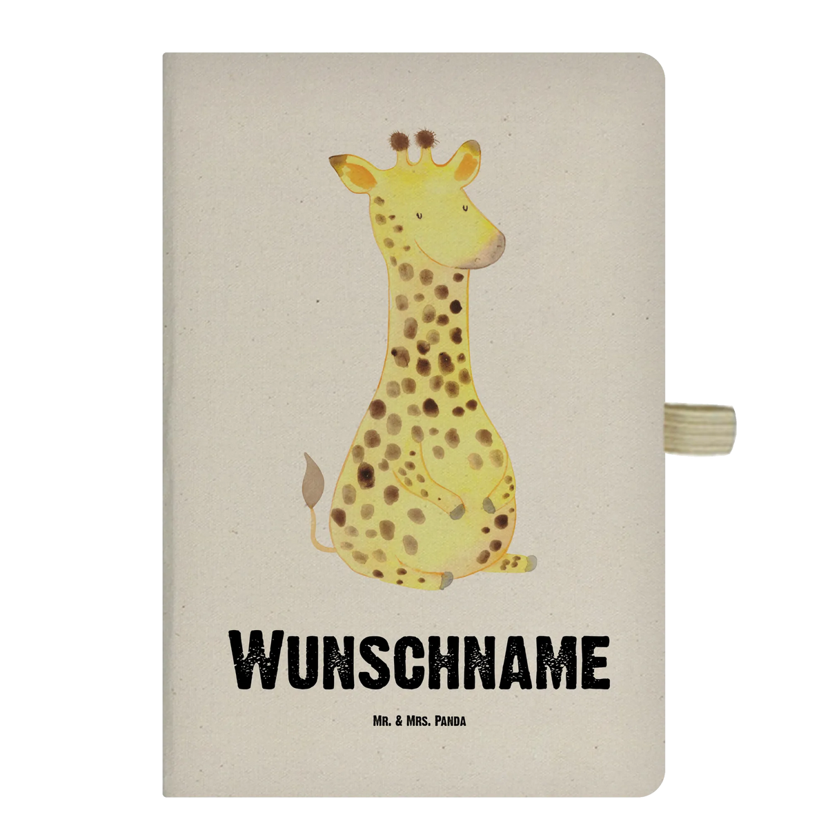 Personalised notebook giraffe Satisfied Africa, Giraffe, Adventure, Happiness
