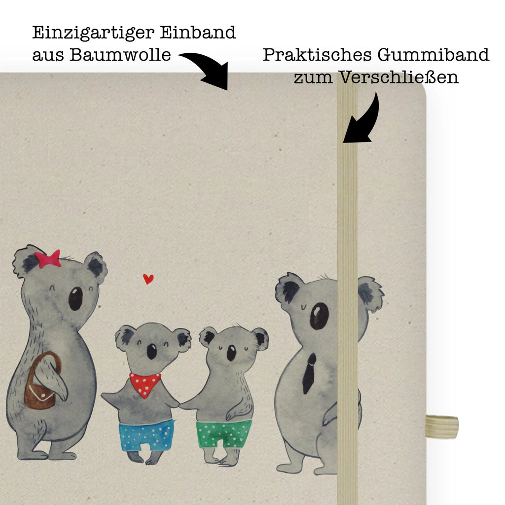 Personalised notebook Koala family with two kids Family, Father's Day, Mother's Day, brother, sister, Mom, Dad, favourite family, family life, koala bear, family, koala, family time, best family, koala family