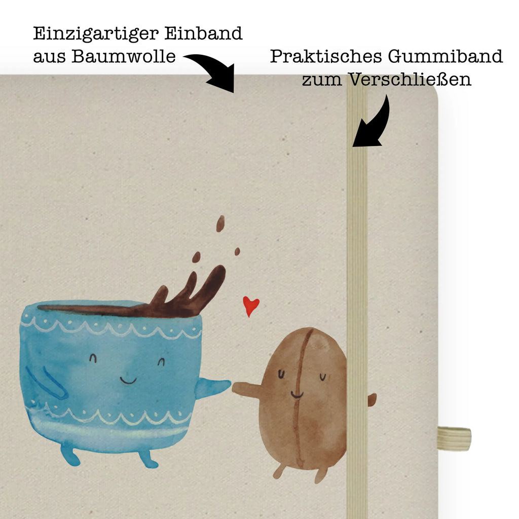 Personalised notebook Coffee Bean small animals, cute, funny, cute animal motives, hand drawn, small world, funny sayings, good mood, happy, gifts, gift ideas, special gifts, animal lover, card, Coffee, satisfaction, pleasure, happiness, coffee bean