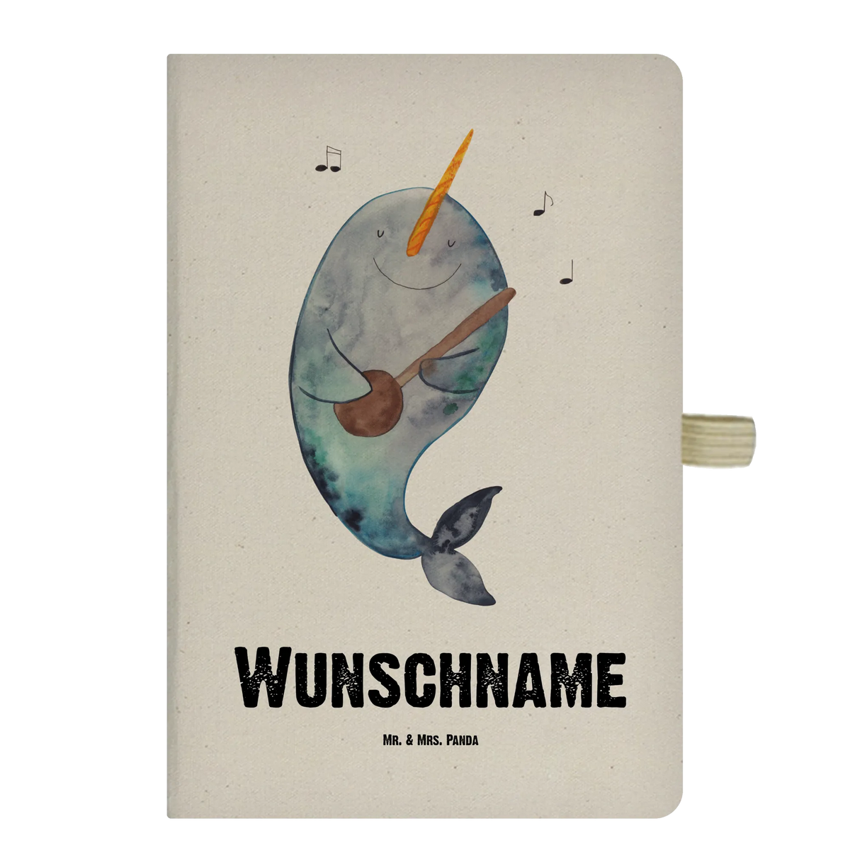 Personalised notebook narwhal guitar Seafood, aquatic animals, ocean, sea, fish, shells, corals, reef, whale, narwhal, sea urchin, lobster, platypus, turtle, manatee, crocodile, orca, shrimp, gifts for seafood lovers, water world, underwater animals, underwater world, vacation, deep sea, seafood fans, gift ideas, seafood decoration, seafood posters, frustration, problem solving, problems, guitar, dancing, talks